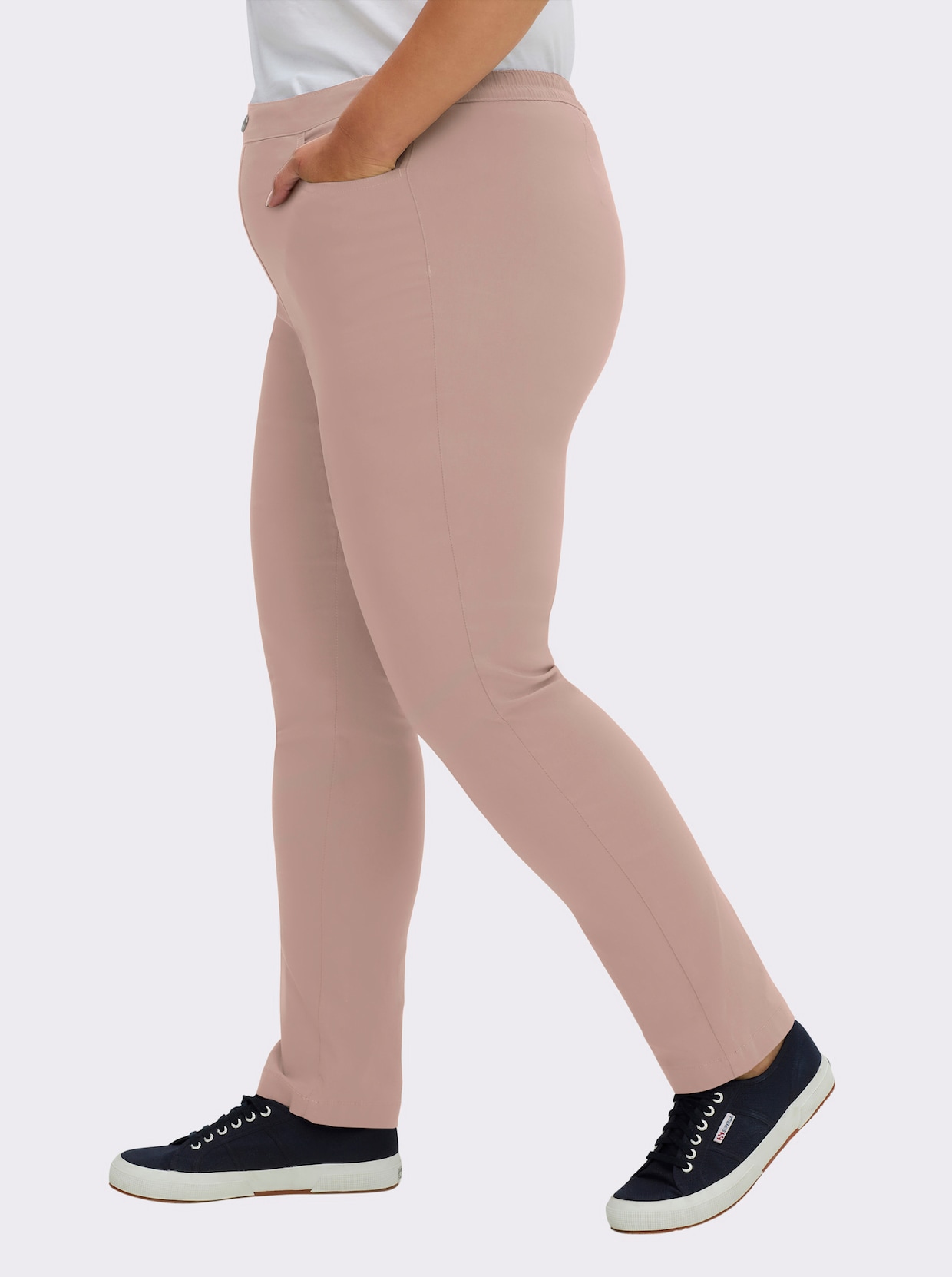 Bengalinhose mit Zierreißverschlüssen - rosé