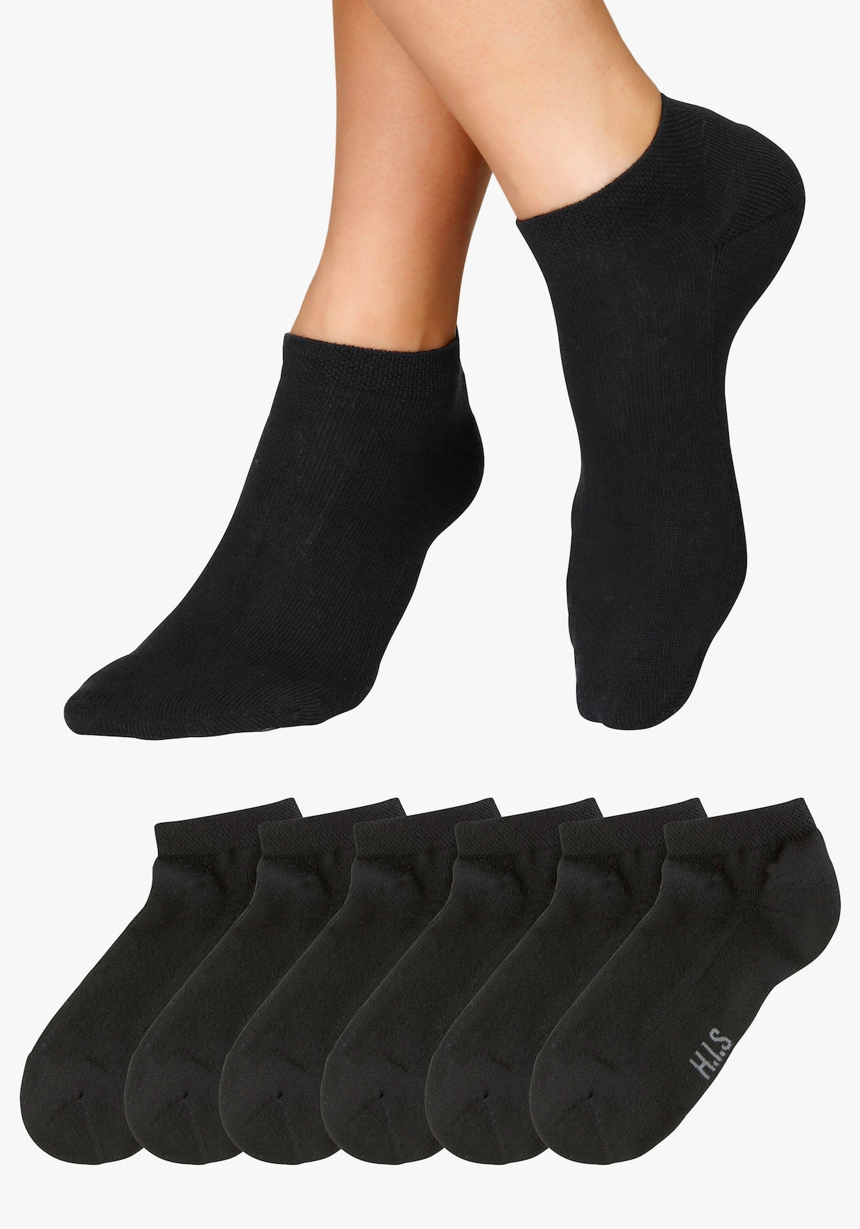 H.I.S Sneakersocken - 6x schwarz