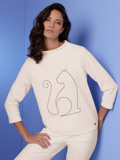 CREATION L PREMIUM Stehkragenshirt - ecru