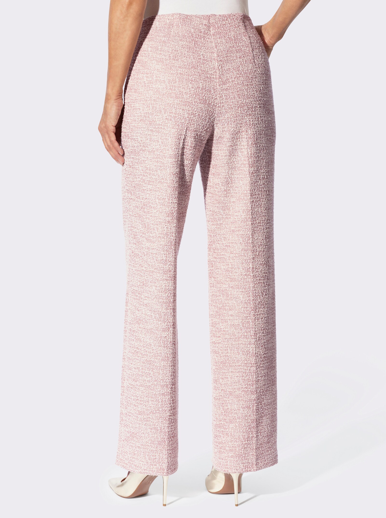 Marlene-Hose in Bouclé-Qualität - rosenholz