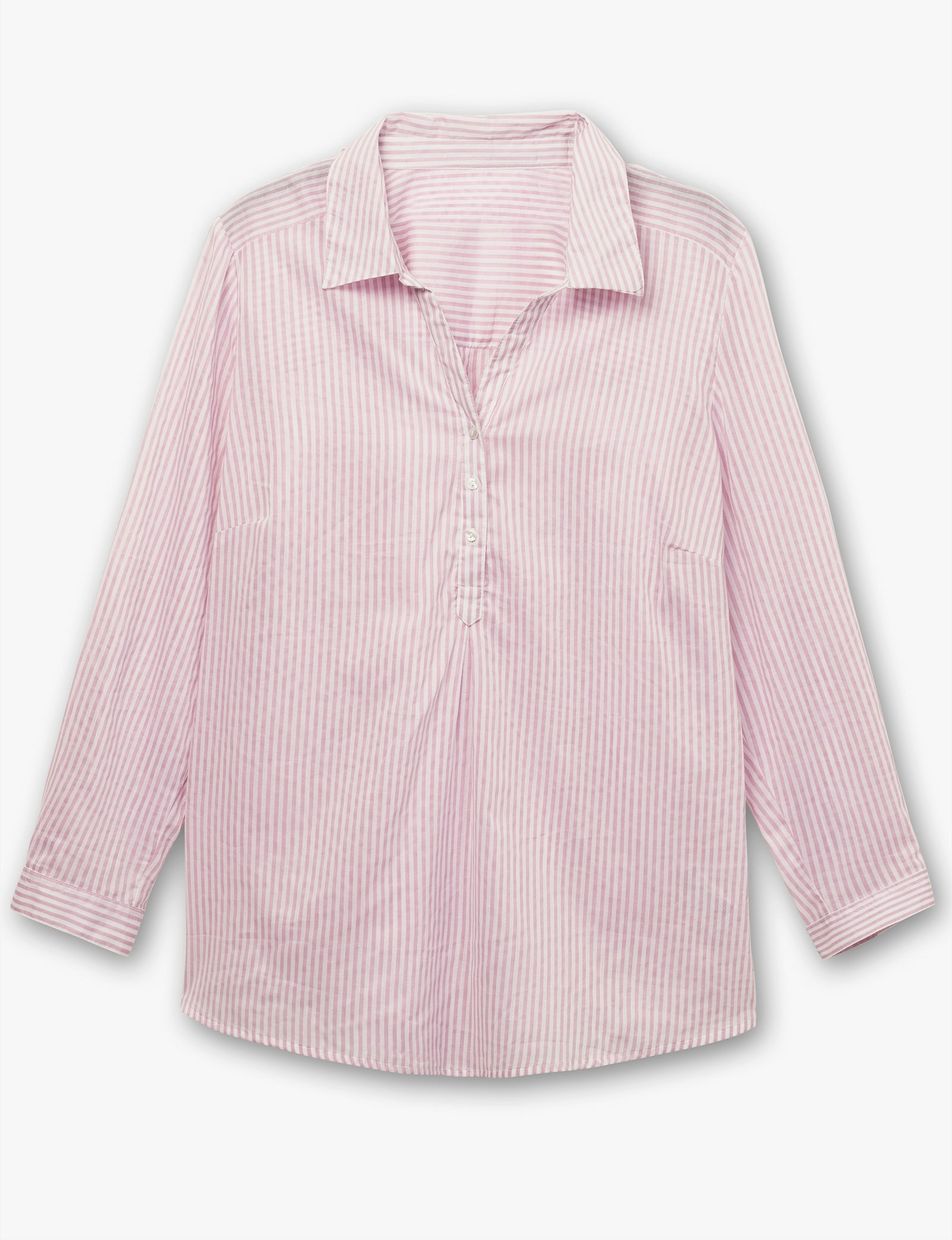 Gestreifte Bluse in Tunikaform - beere-gestreift