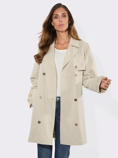 Manisa Trenchcoat mit Gehschlitz hinten - sand