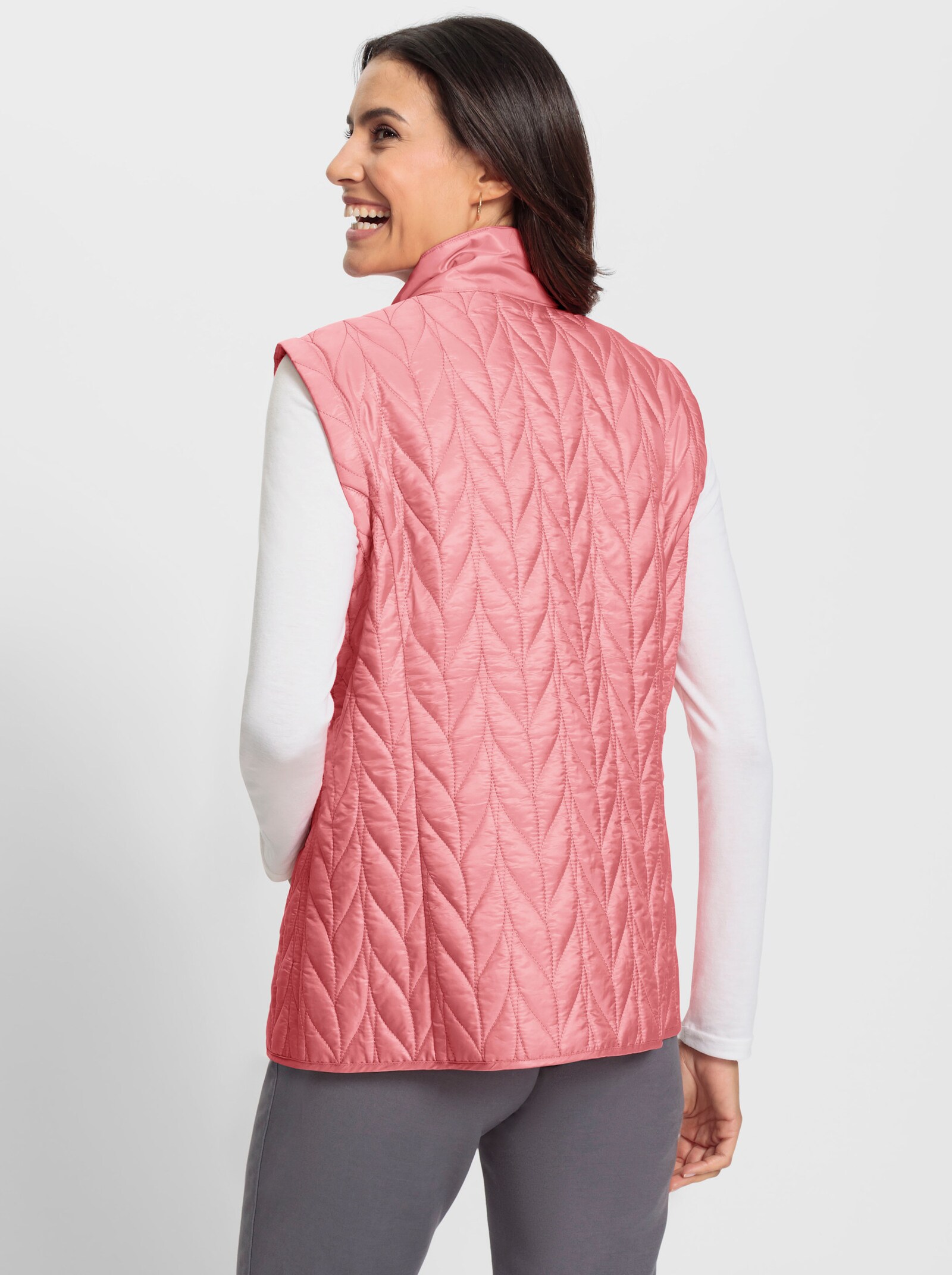 2-in-1-Jacke mit abnehmbaren Ärmeln - flamingo