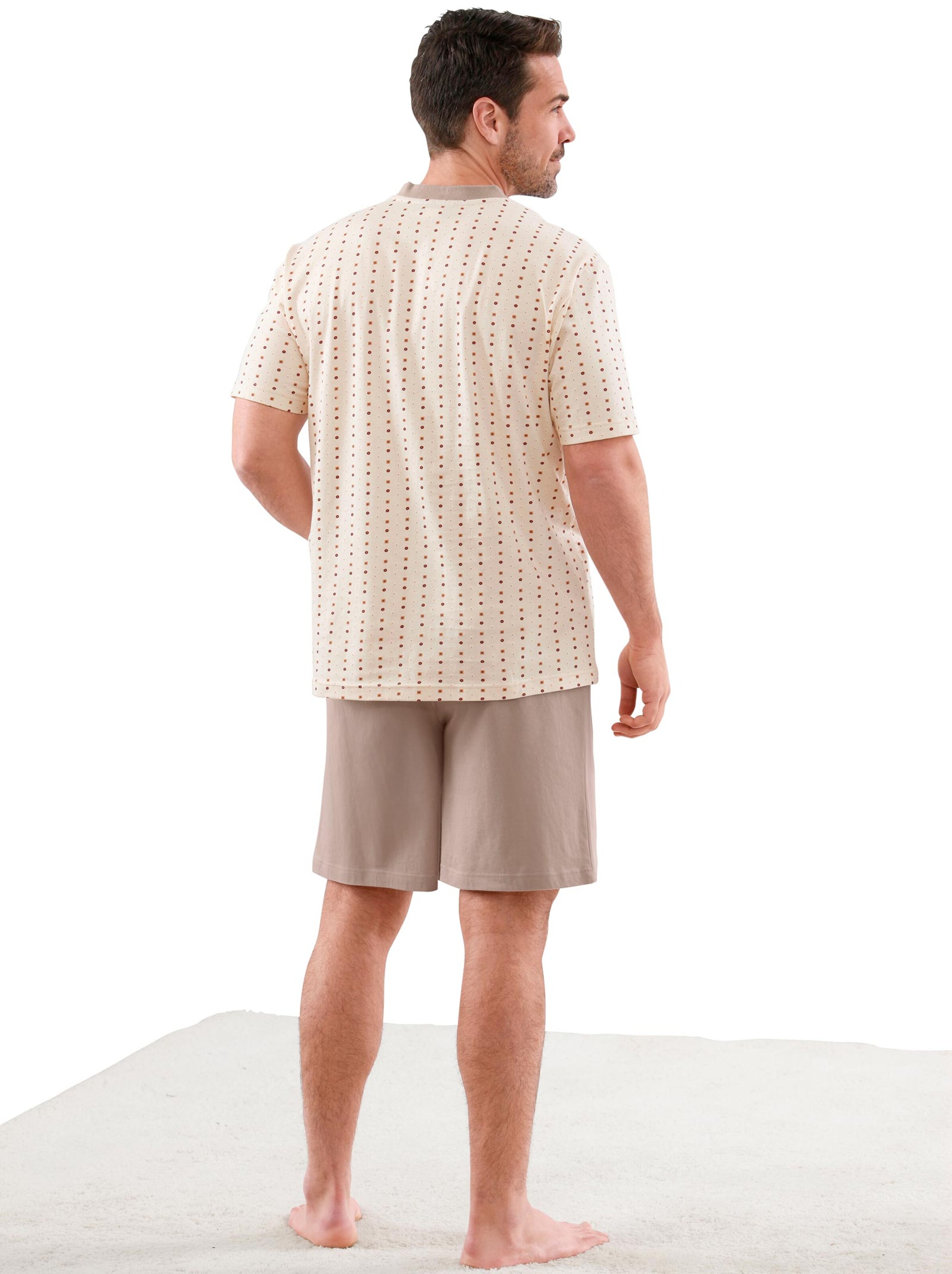 KINGsCLUB Shortys - beige + grau-dunkelrot