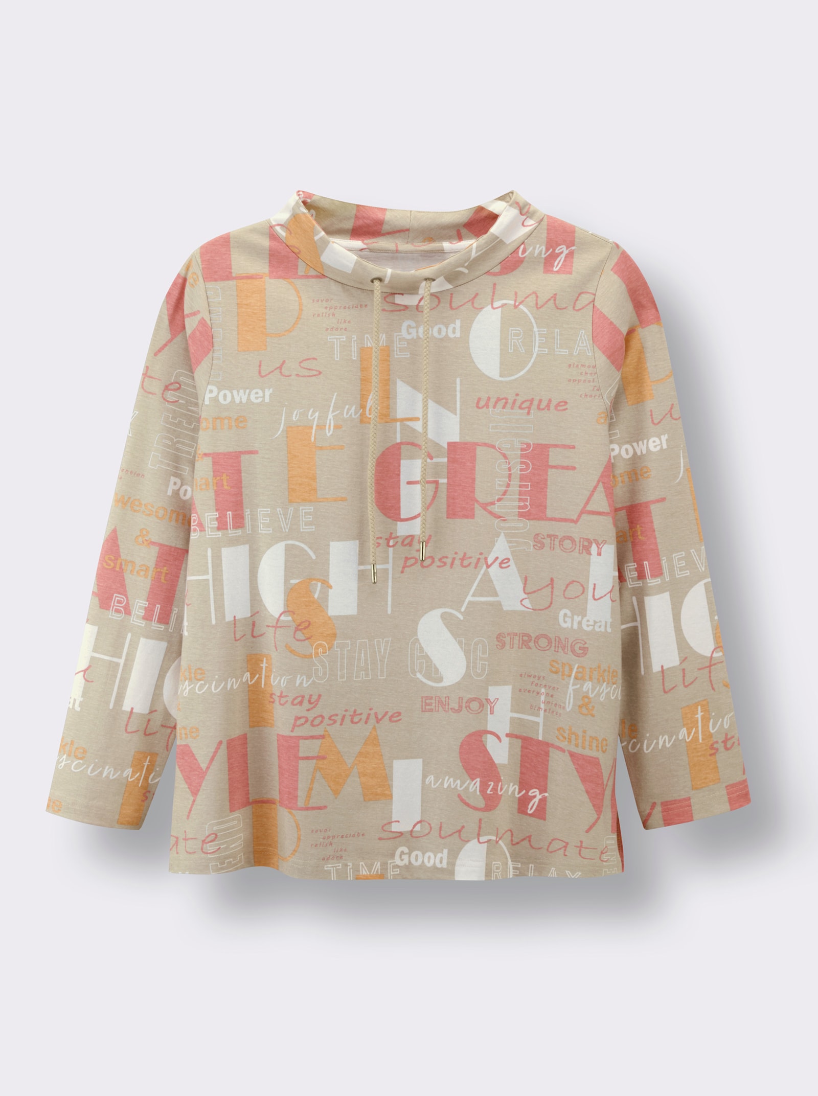 Langarmshirt - sand-flamingo-bedruckt