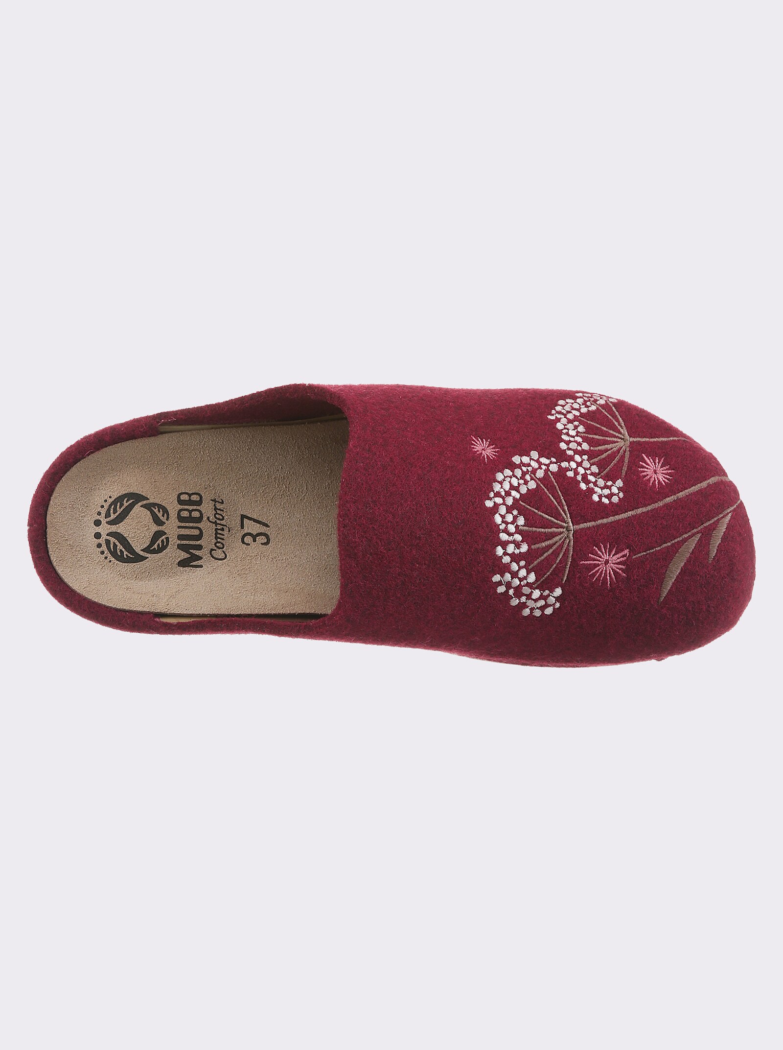 Mubb Pantoffel mit Schrittdämpfung - bordeaux