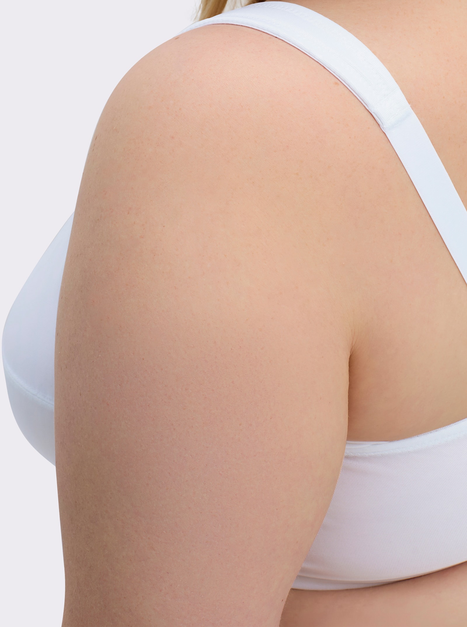 wäschepur Entlastungs-BH ohne Bügel seitlich extra hoch geschnitten - weiß