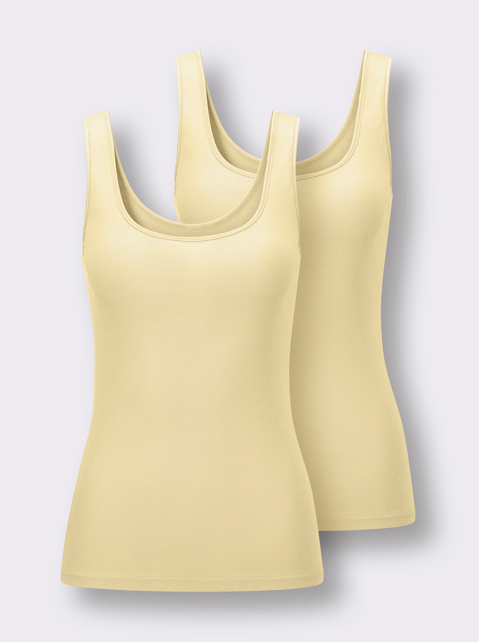 Nina von C. Achselhemd im Doppelpack - zitrone