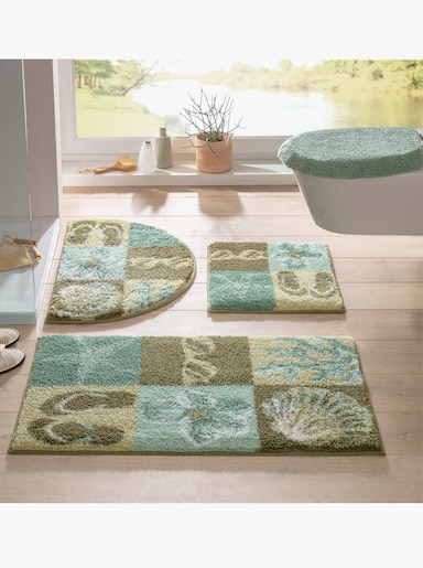 Grund Badematte - salbei-gemustert