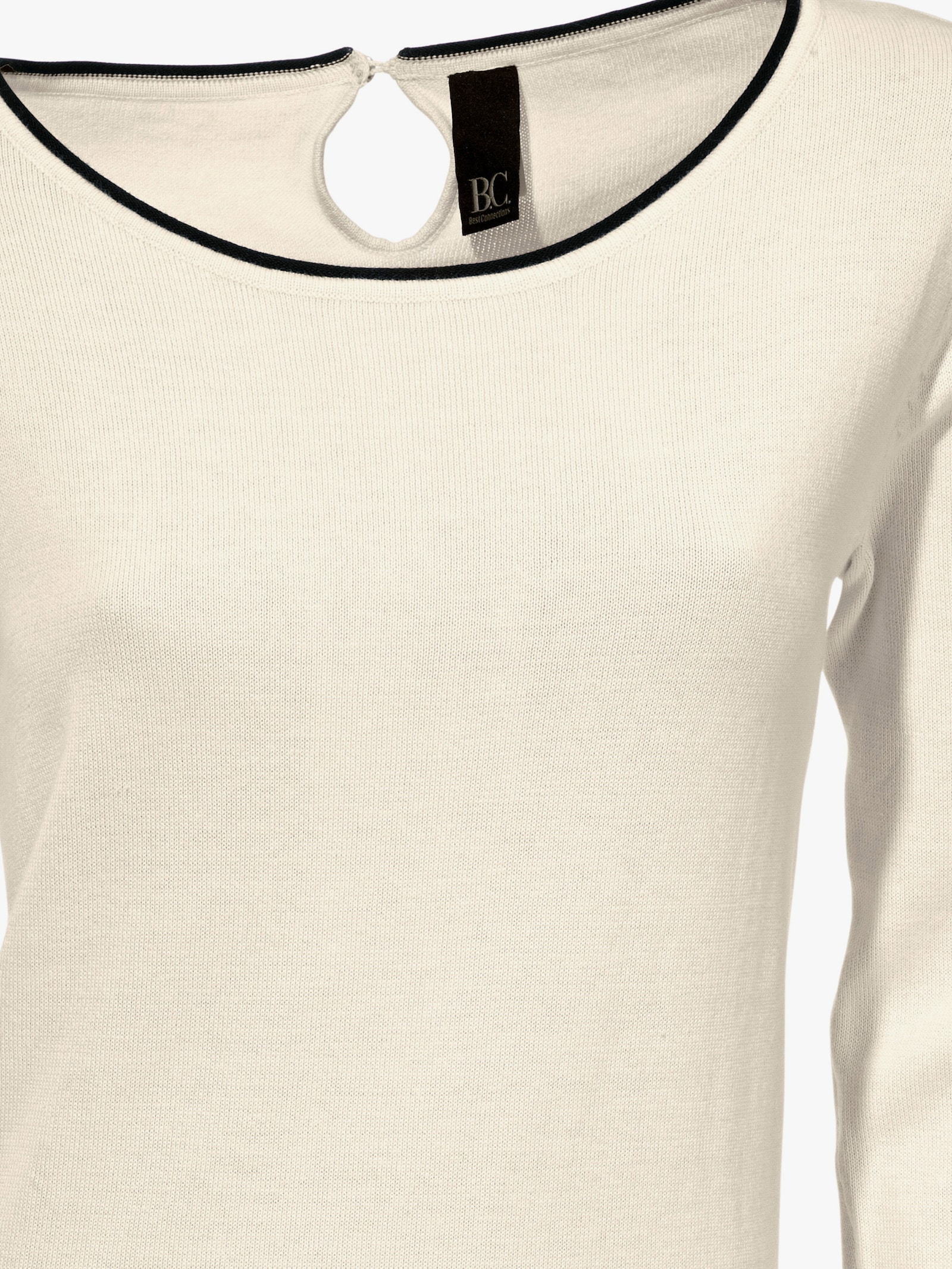 heine Longpullover mit Cut-Outs hinten - ecru