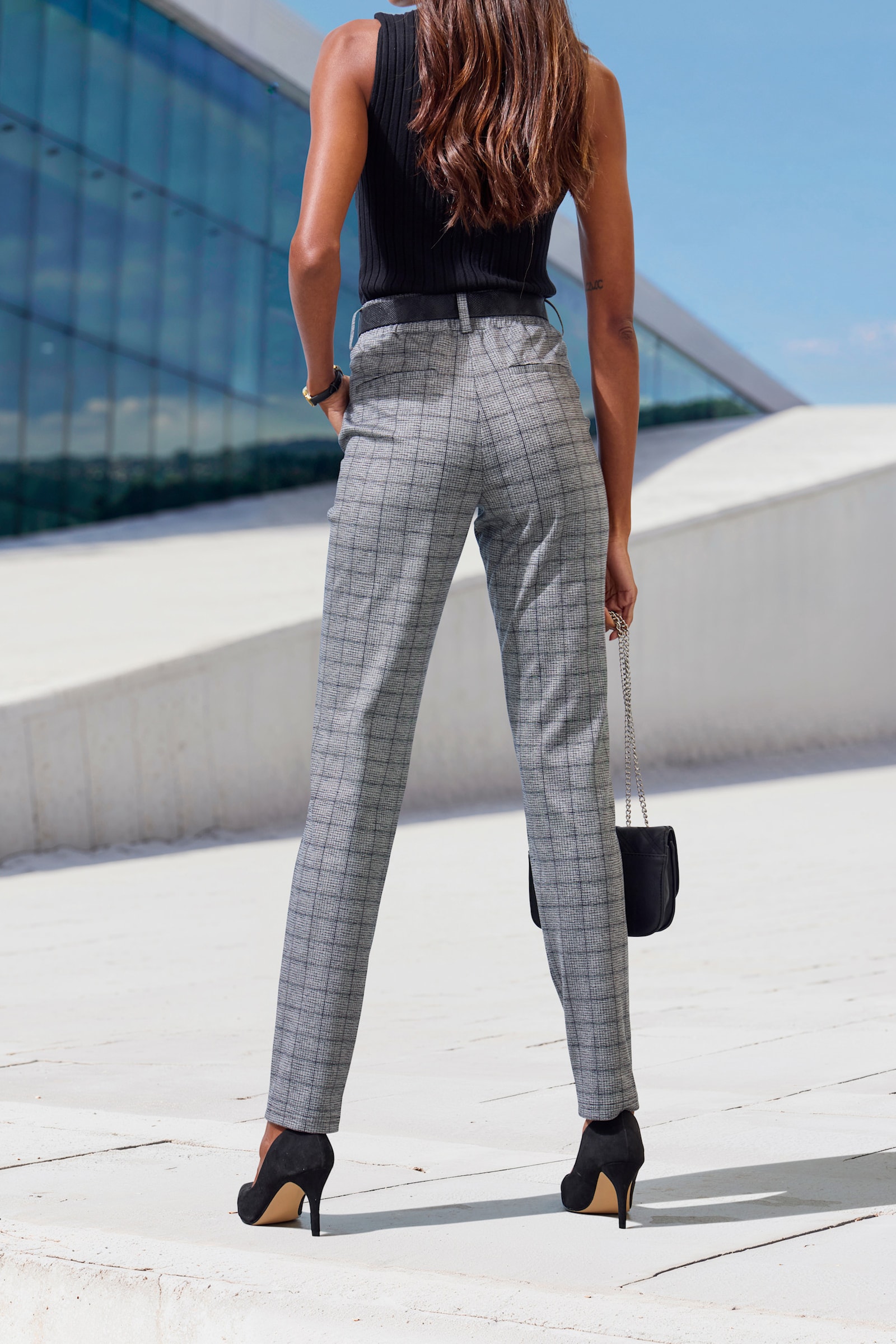 LASCANA Joggingbroek - grijs geruit