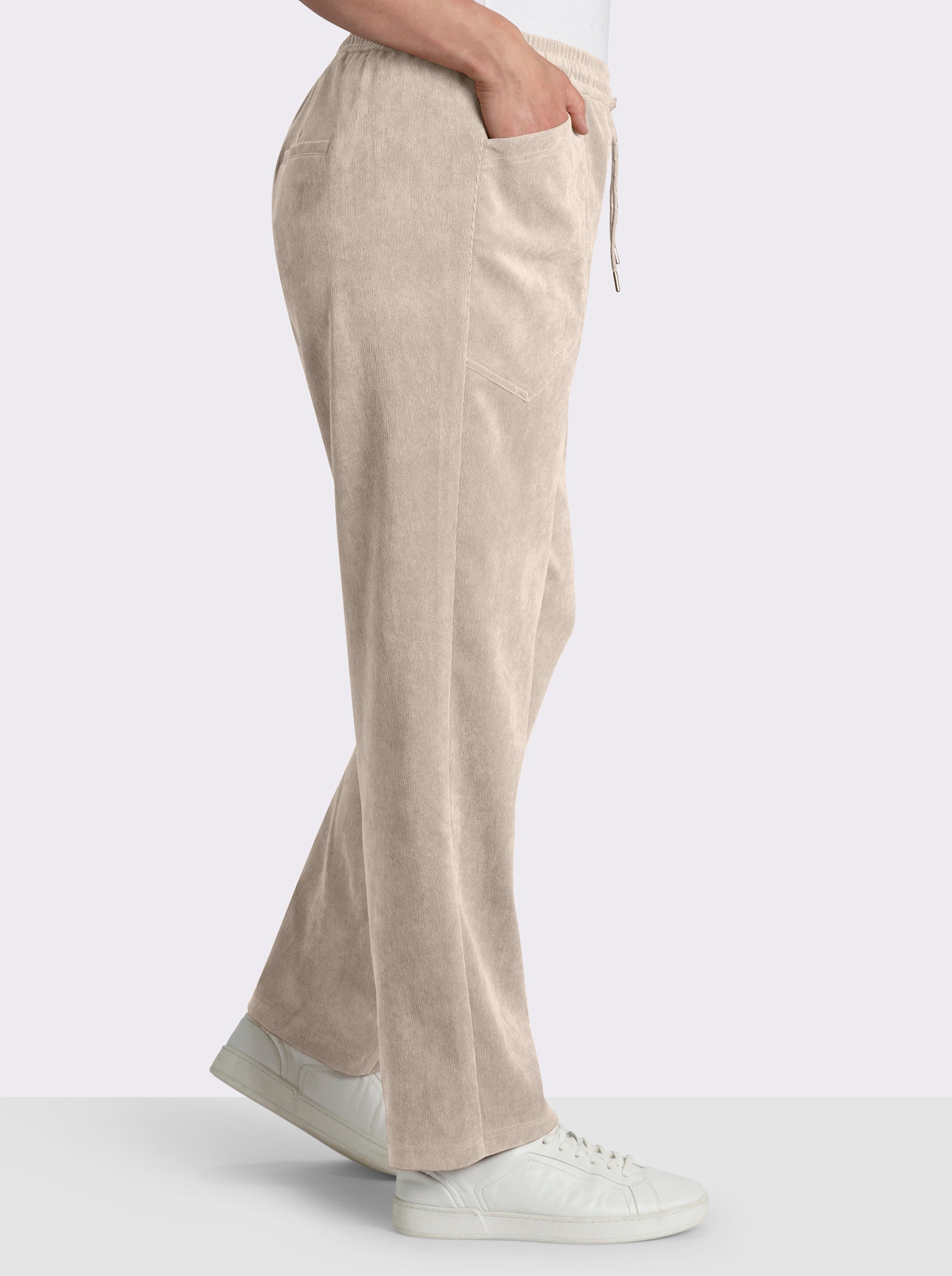 sheego Cordhose im Joggpants-Stil - elfenbein