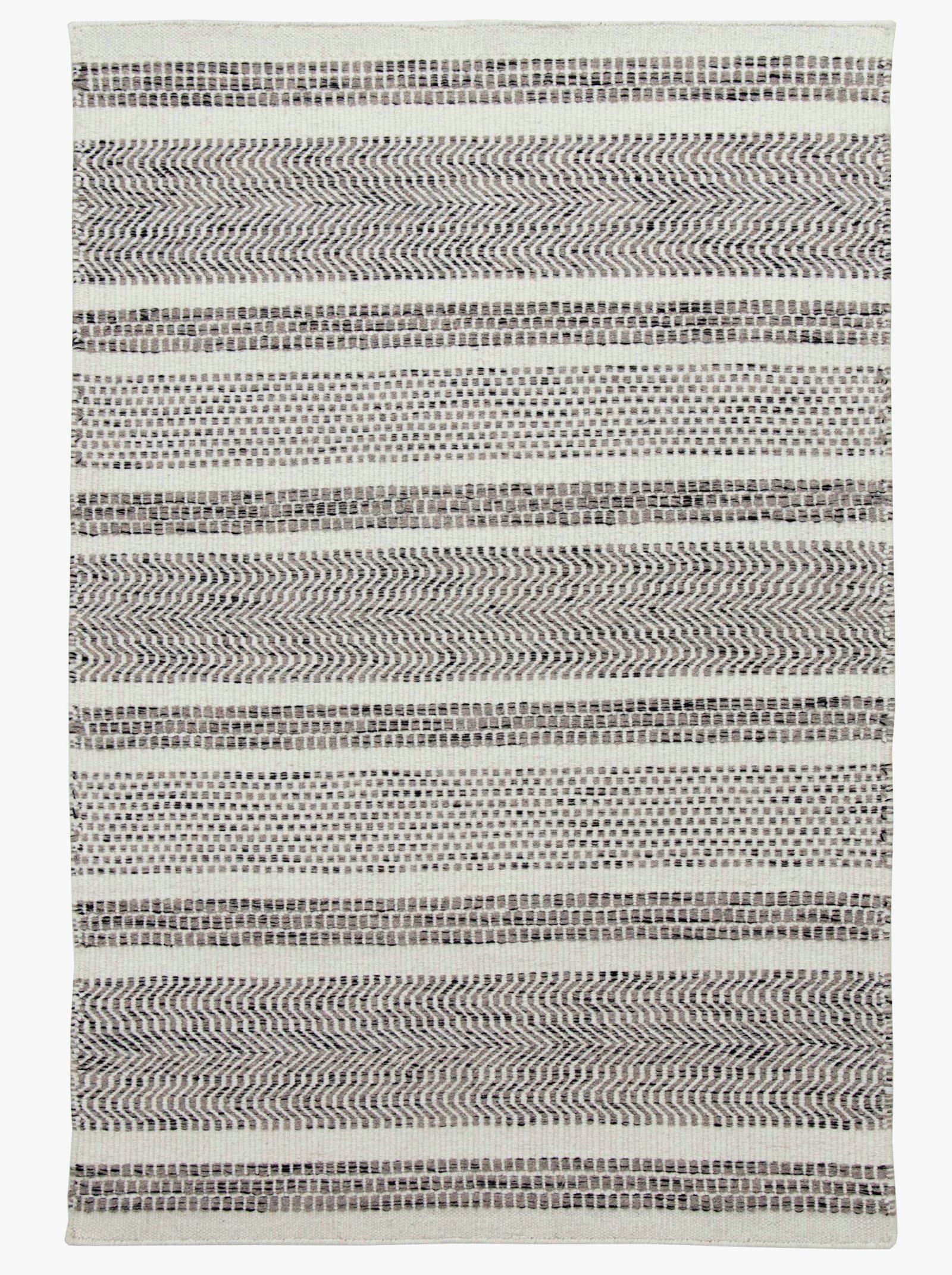 Theko Handwebteppich - natur-grau