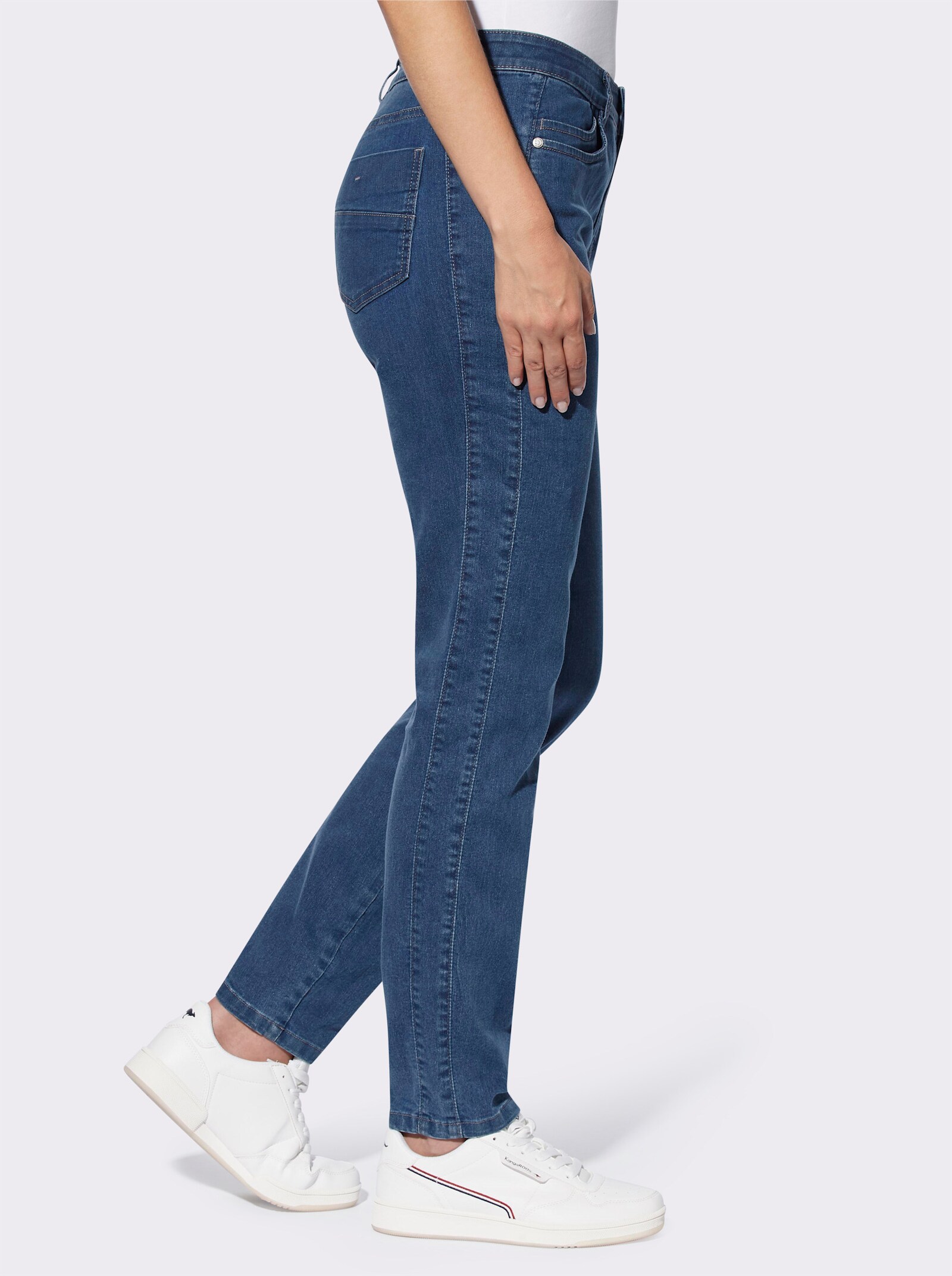 heine Stretch-Jeans mit Schmuckknöpfen - blue-stone-washed