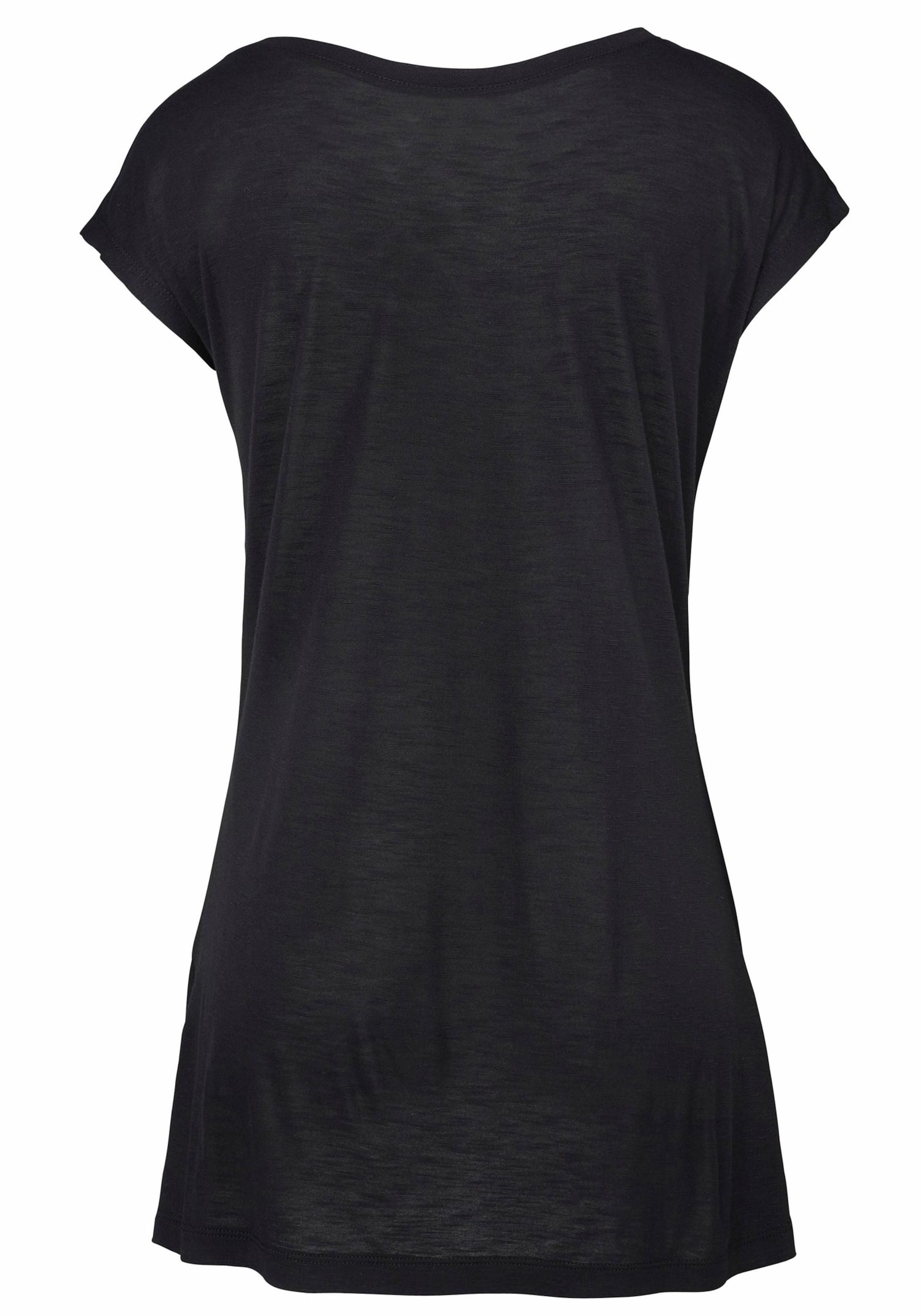 Damenmode Shirts LASCANA Strandshirt in schwarz 
