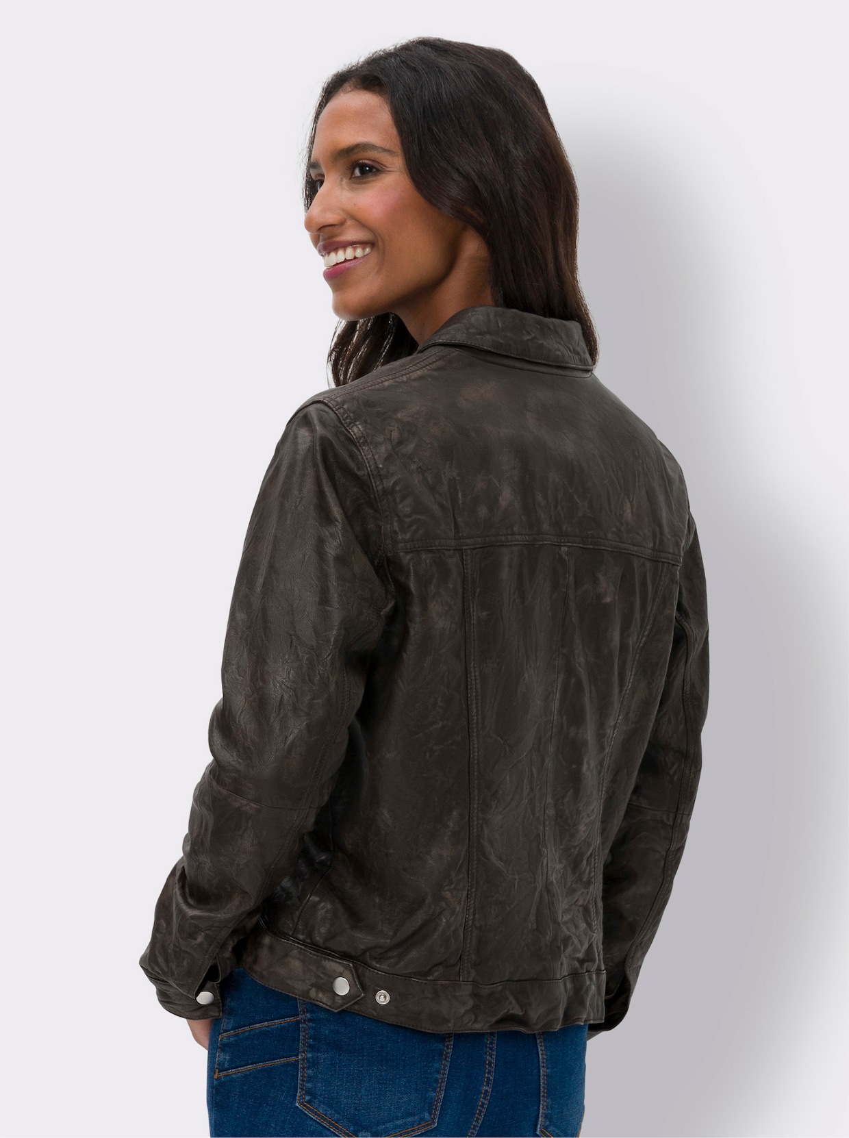 heine Lederjacke - taupe