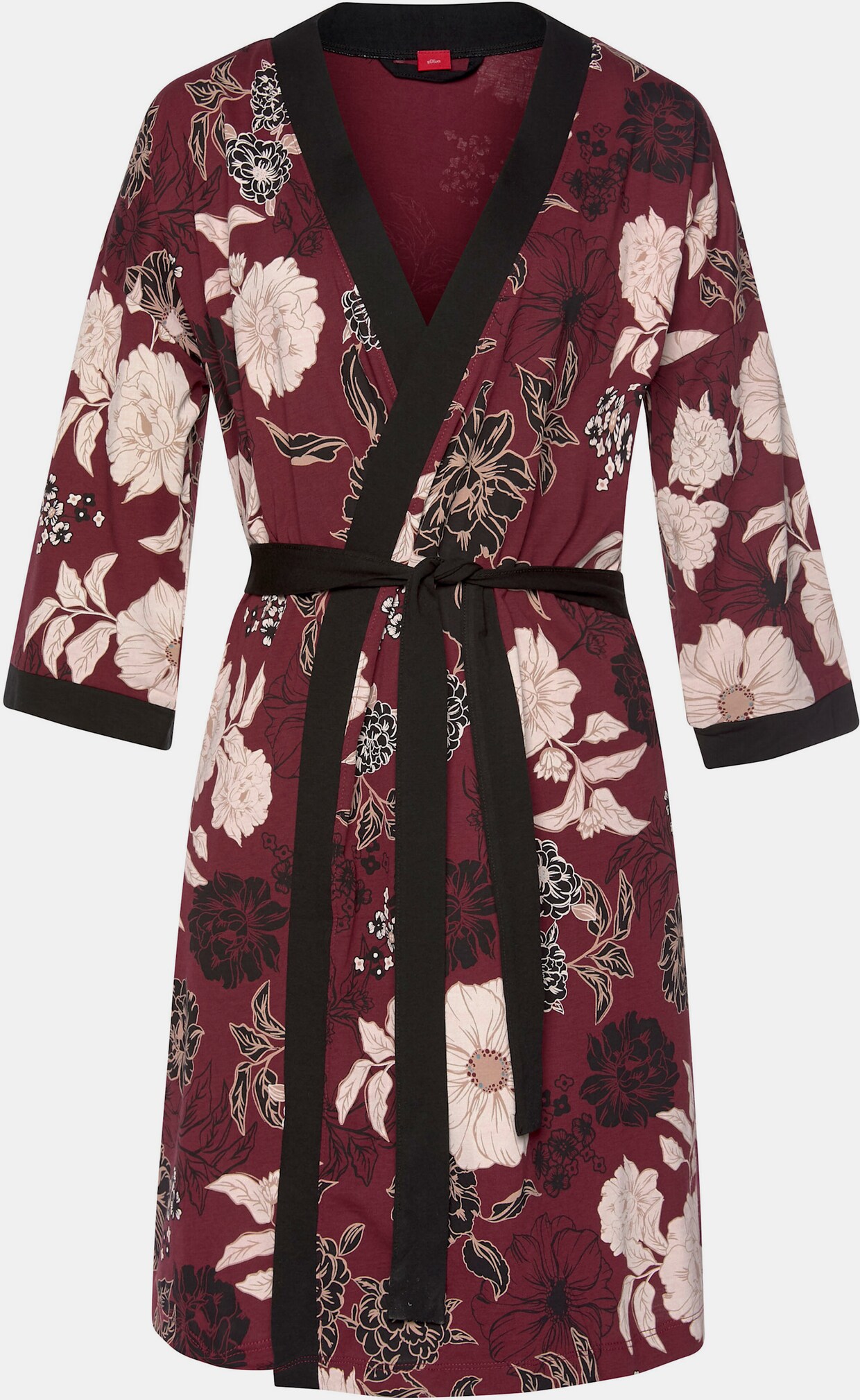 s.Oliver Kimono - bordeaux-schwarz