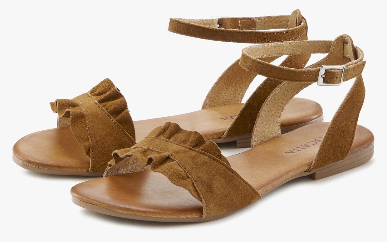 LASCANA slipper - camelkleuren