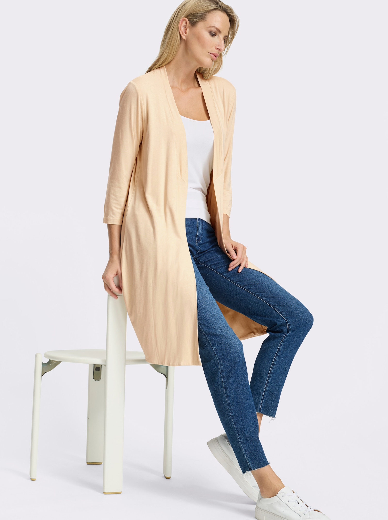 heine Shirtjacke verschlusslos - sand