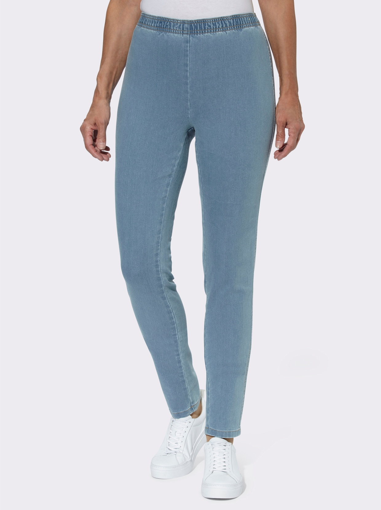 jeans - blue-bleached