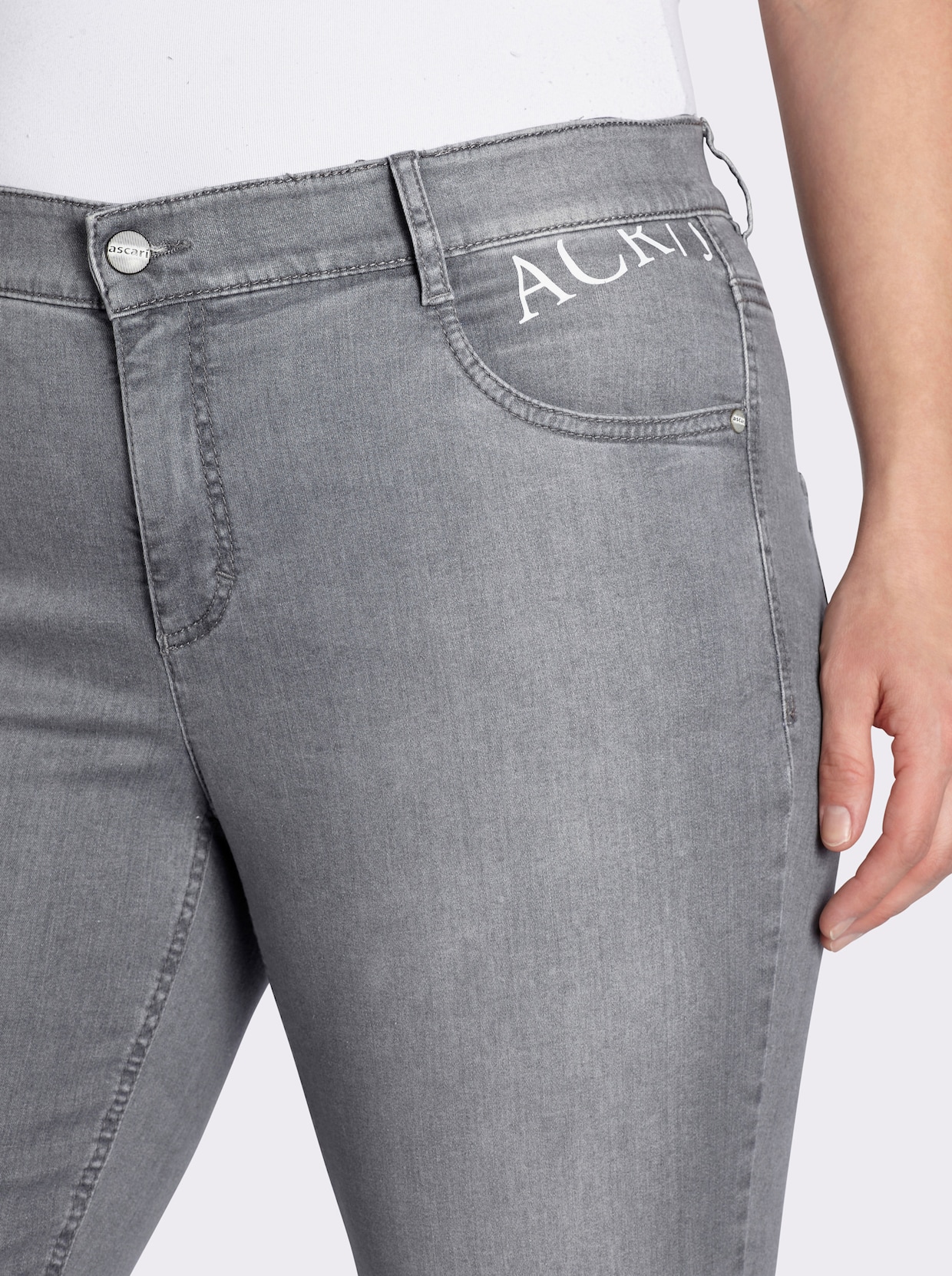 Ascari Jean 5 poches avec effet push-up - gris denim