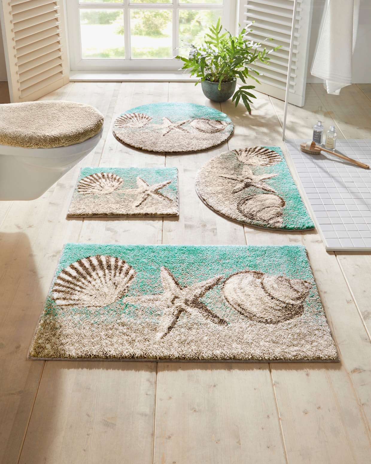 Grund Tapis de bain - sable-turquoise