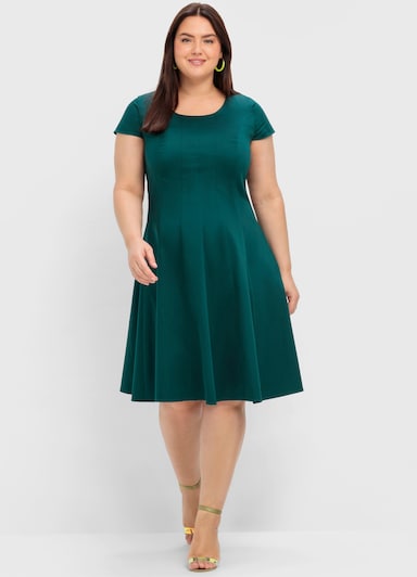sheego Cocktailkleid - tiefgrün