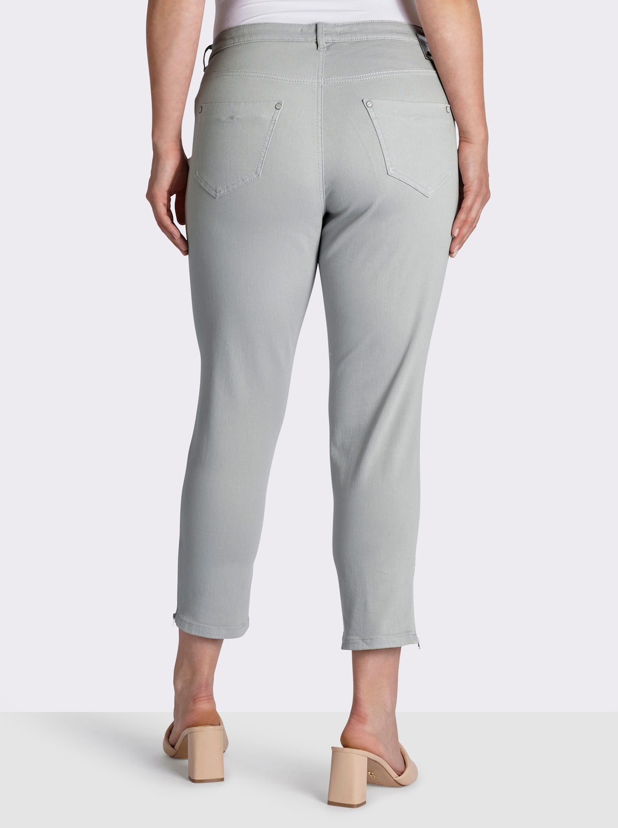 Ascari Stretch-Jeans mit Bauch-weg-Effekt - grau