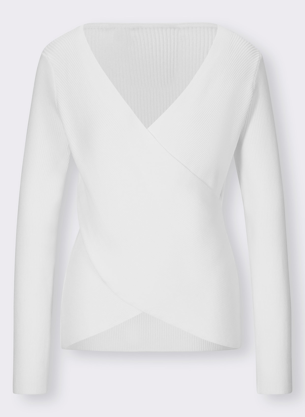 heine Pullover met V-hals - ecru