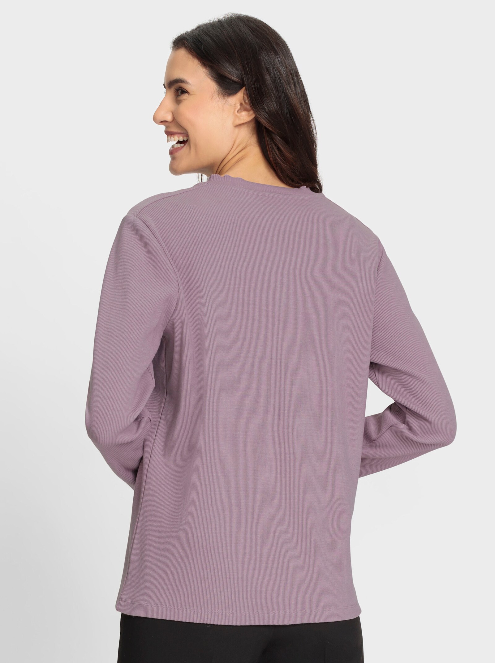 Shirtjacke mit Reißverschluss - mauve