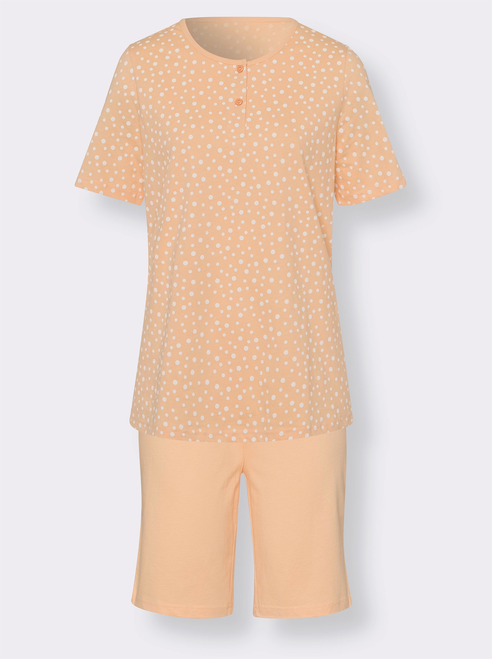 Shorty mit Punkte-Dessin - apricot-ecru