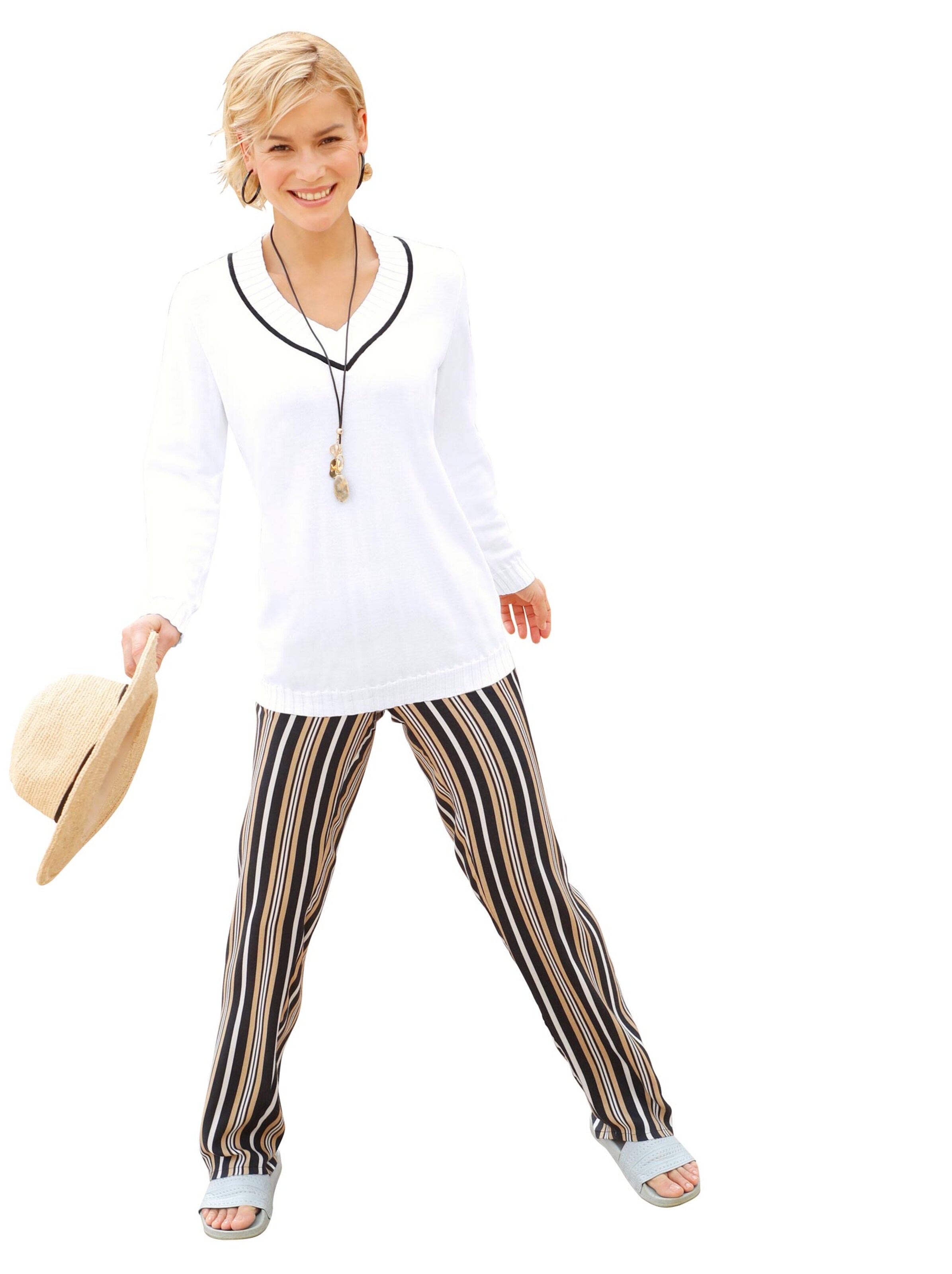 Collection L Pullover - wollweiß