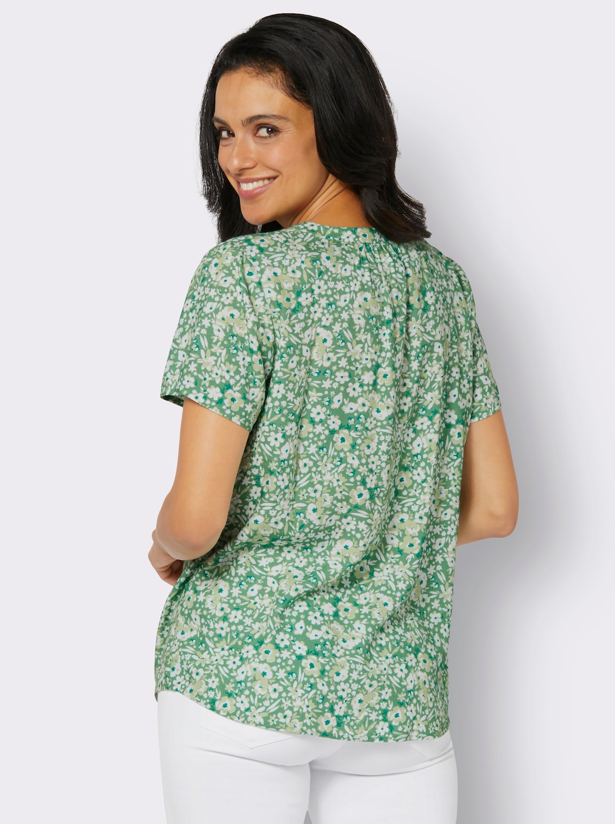 Blouse met print - appelgroen/pistache bedrukt