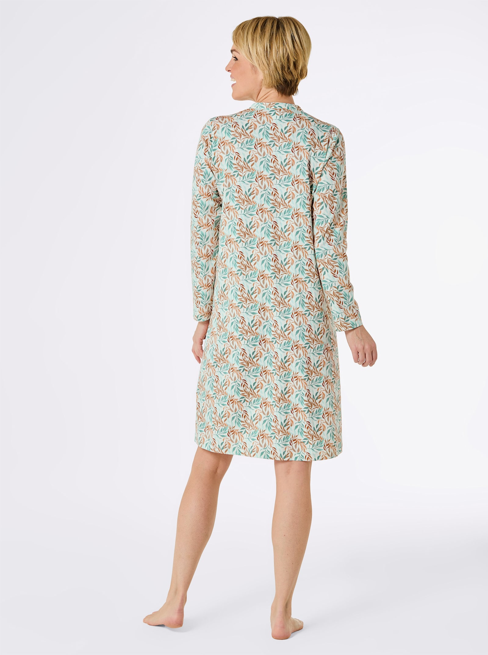 wäschepur Nachthemd - champagner-jade-bedruckt