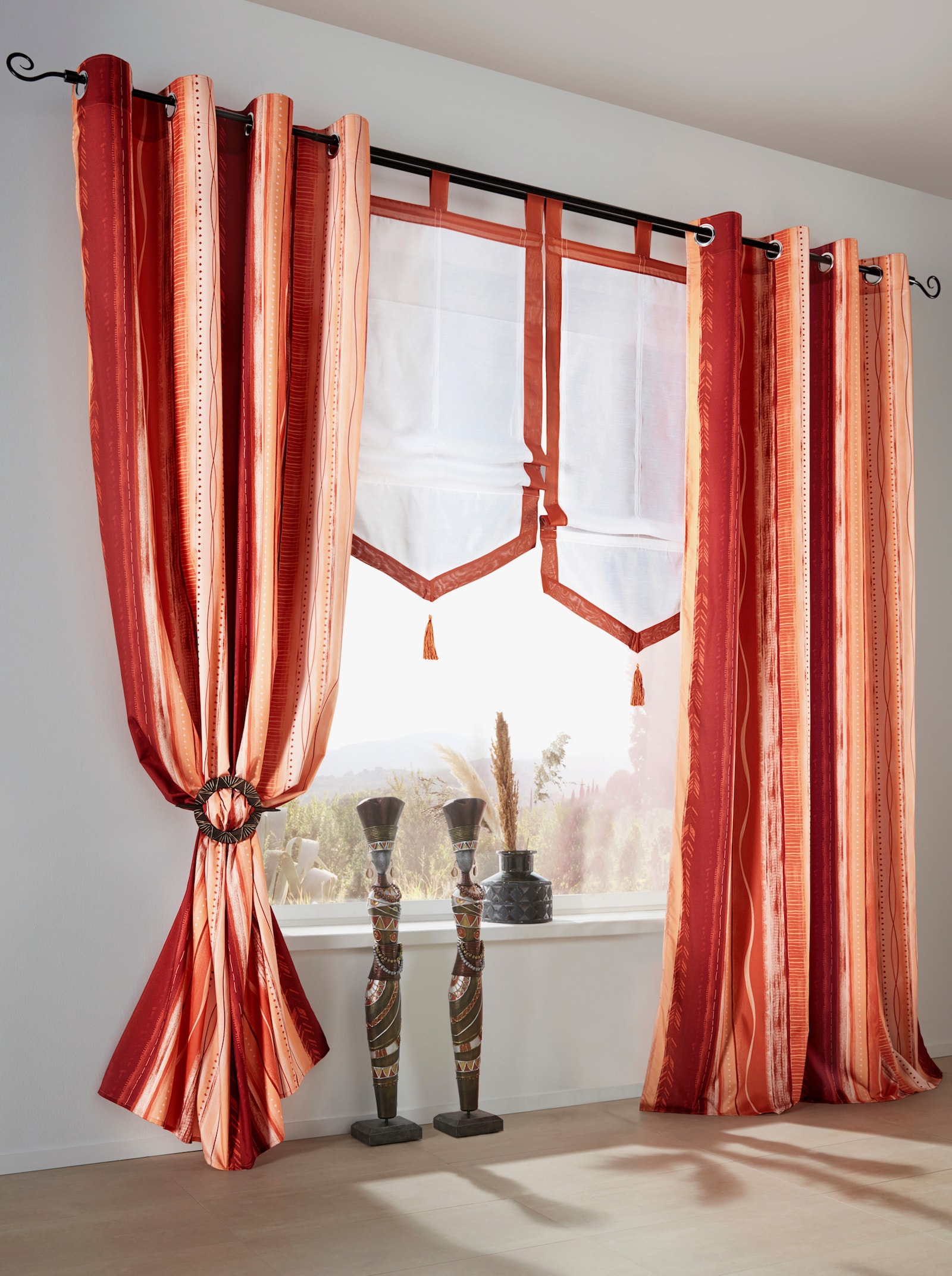 heine home gordijnen - terracotta