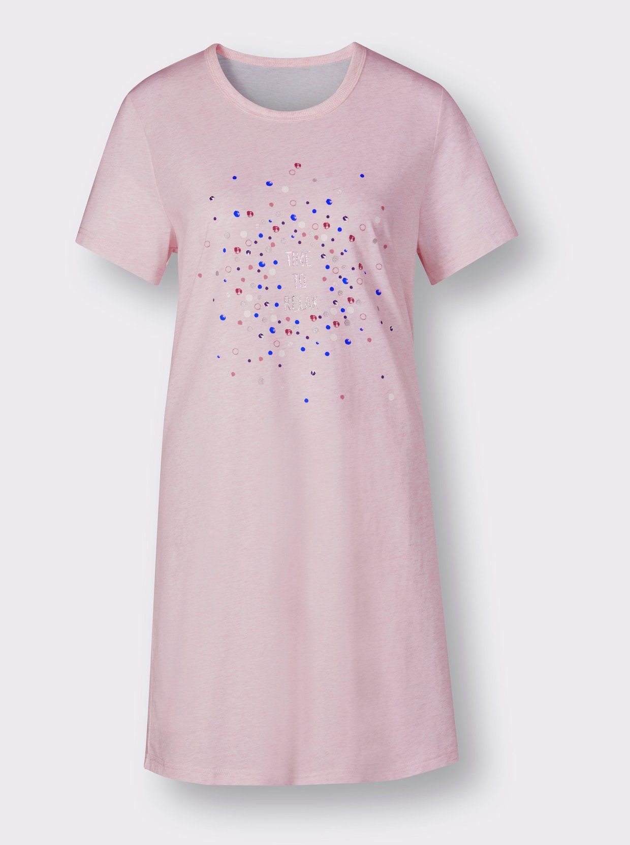 wäschepur Noční košile - světlemodrá-melír + růžová-melír