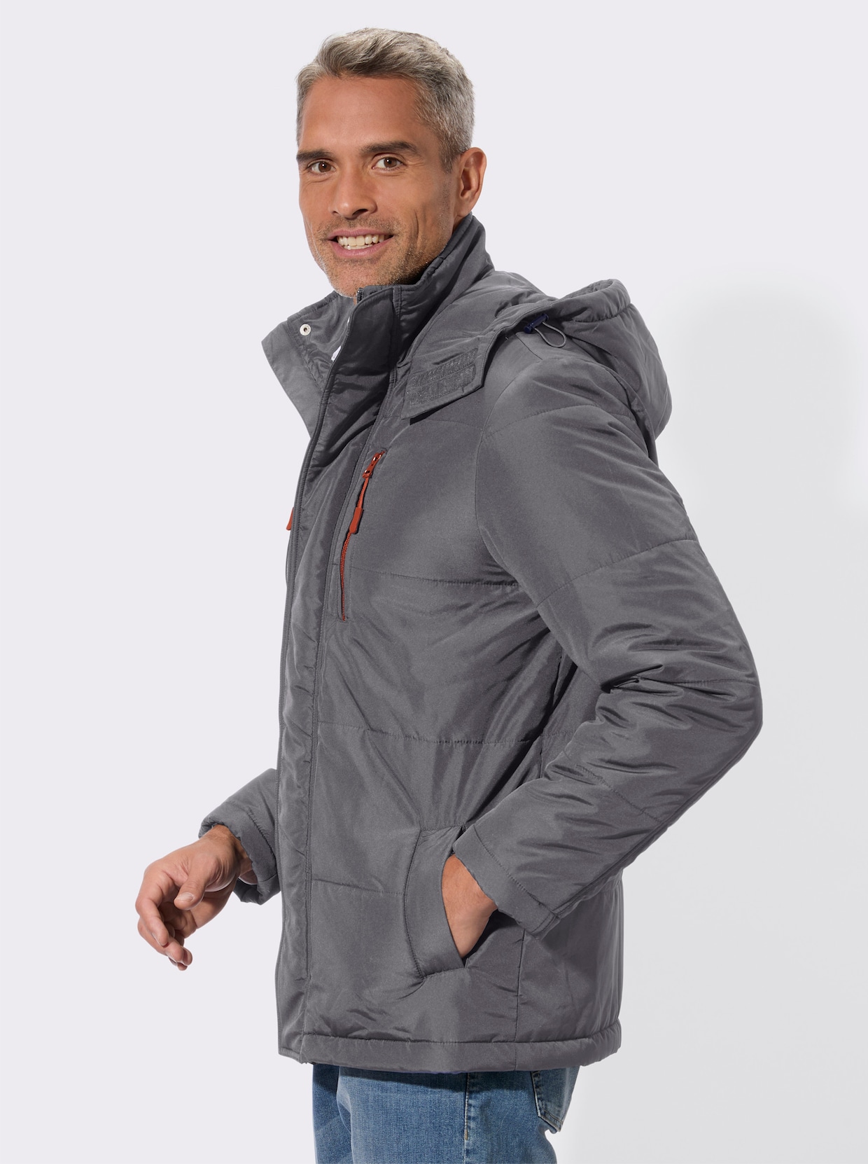 Steppjacke für normale Wintertemperaturen - anthrazit