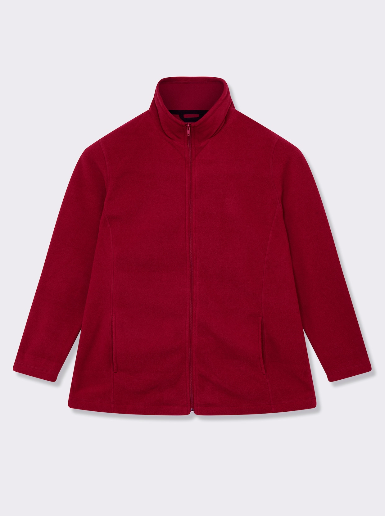 Fleecejacke - weinrot