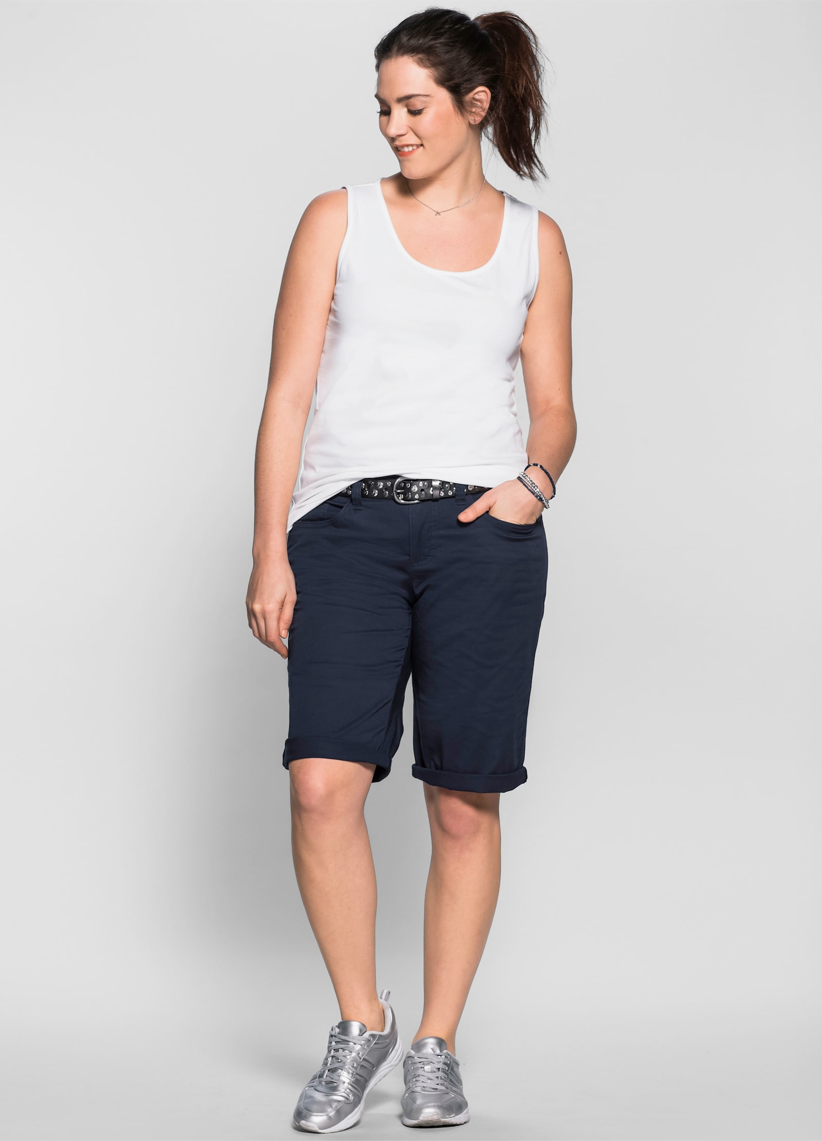 sheego Bermudas aus Twill-Qualität - marine