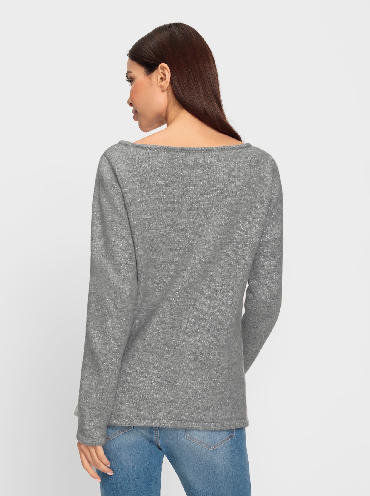 heine Gebreide pullover - ecru/poudre gedessineerd