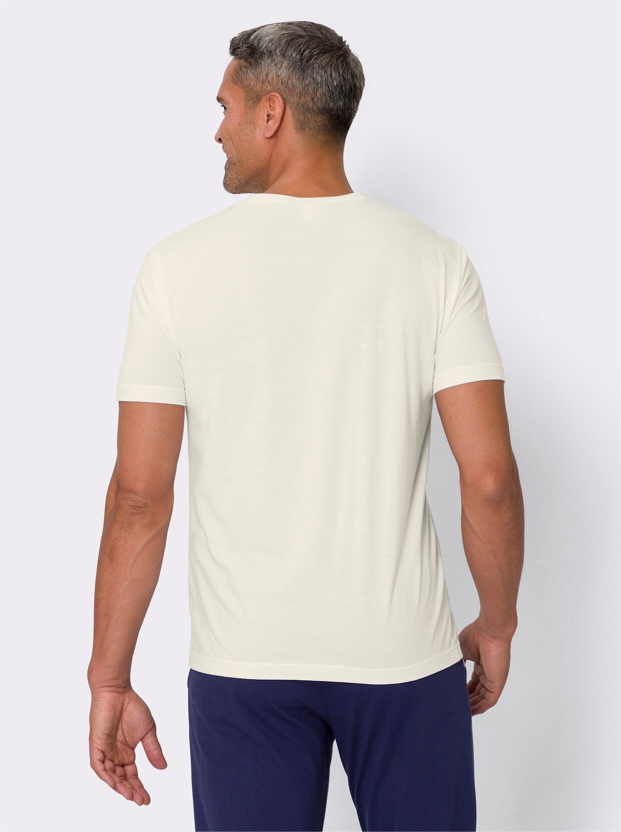 Voľnočasové tričko - Biela-tmavosivá