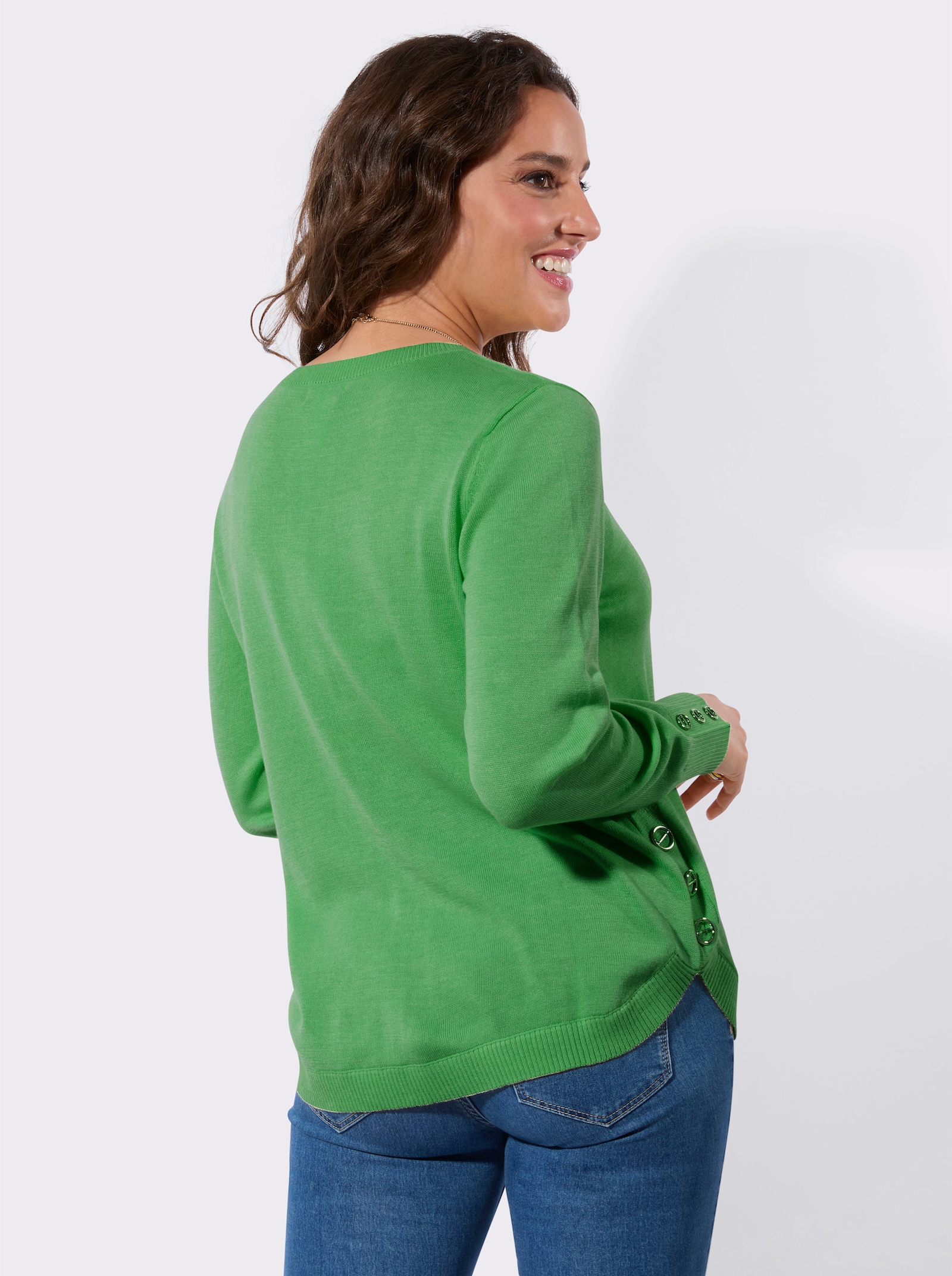 Langarm-Pullover - apfel