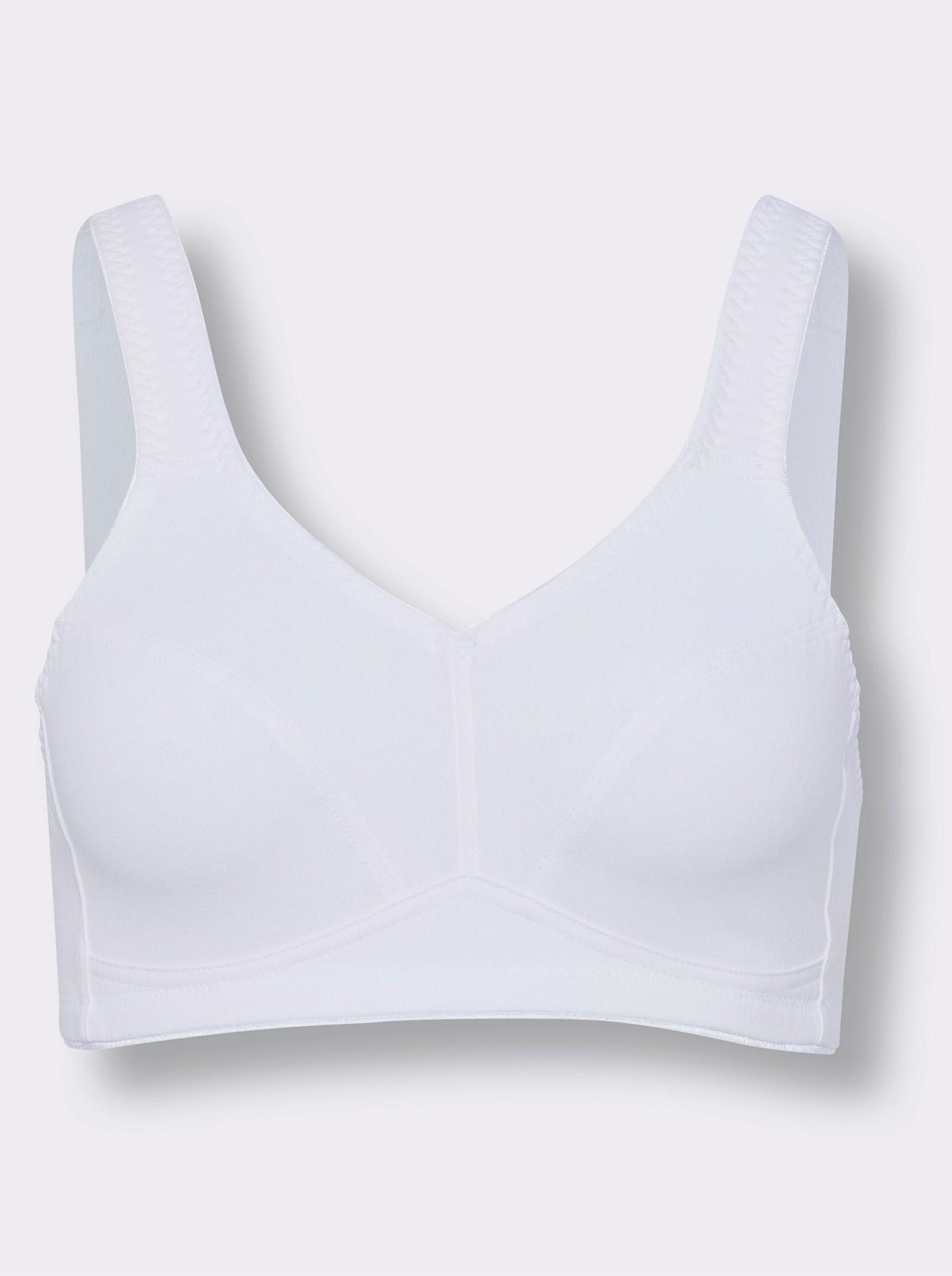 Entlastungs-BH ohne Bügel mit Unterbrustband, Doppelpack - weiß + schwarz