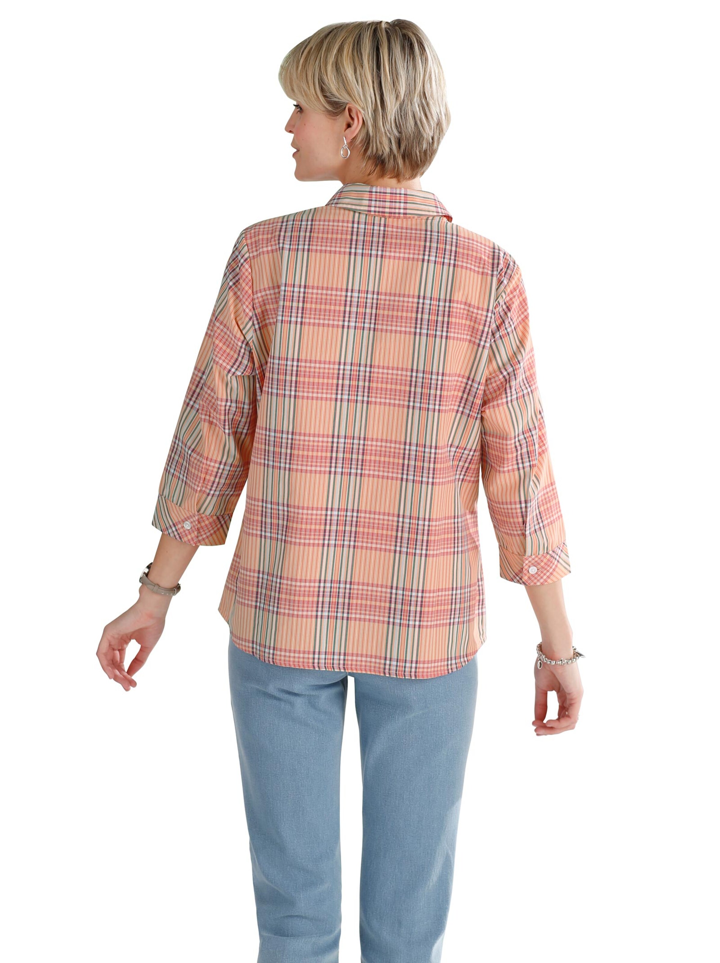 Bluse - lachs-kariert