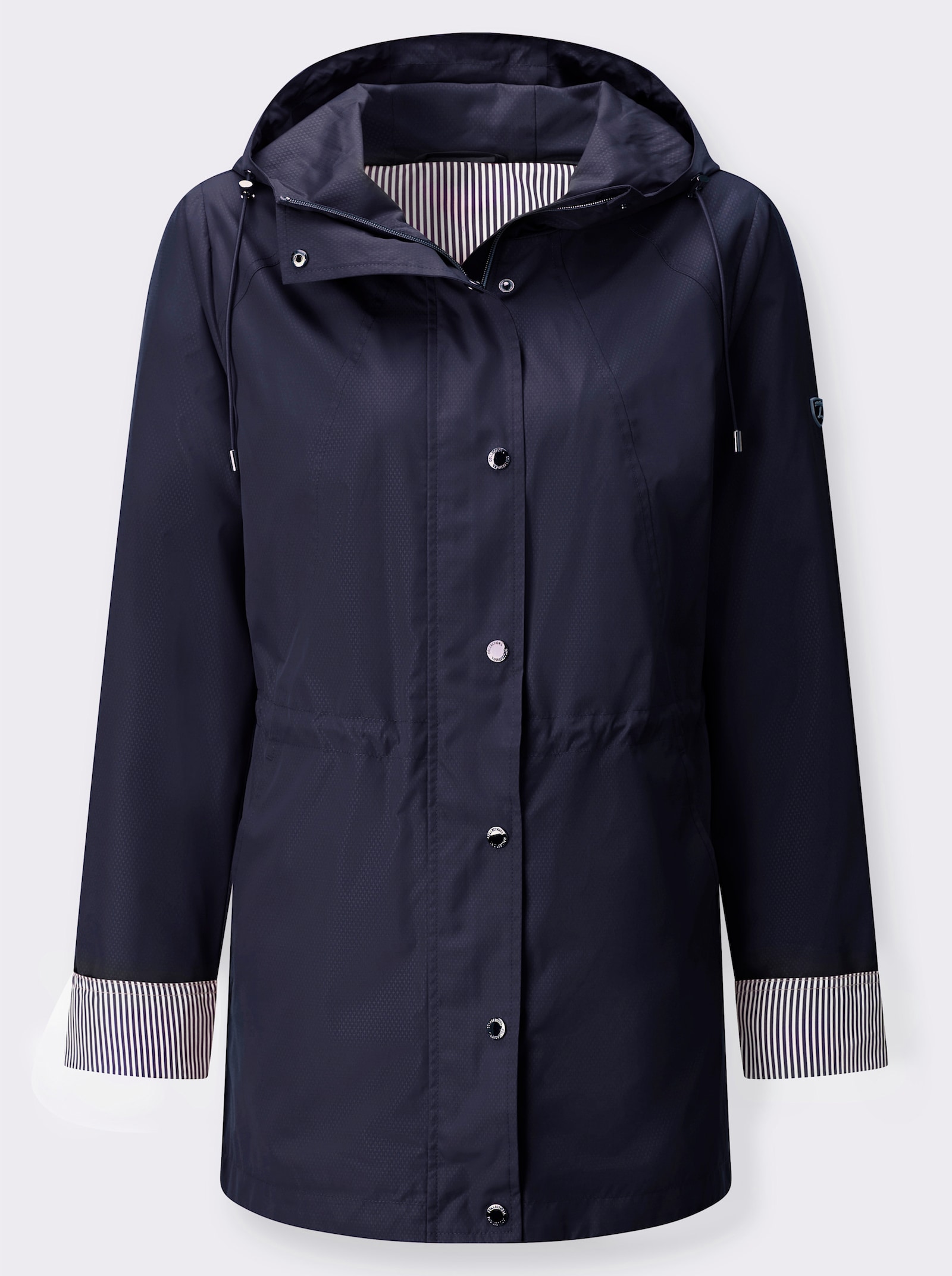 Übergangsjacke mit Streifen-Details - marine