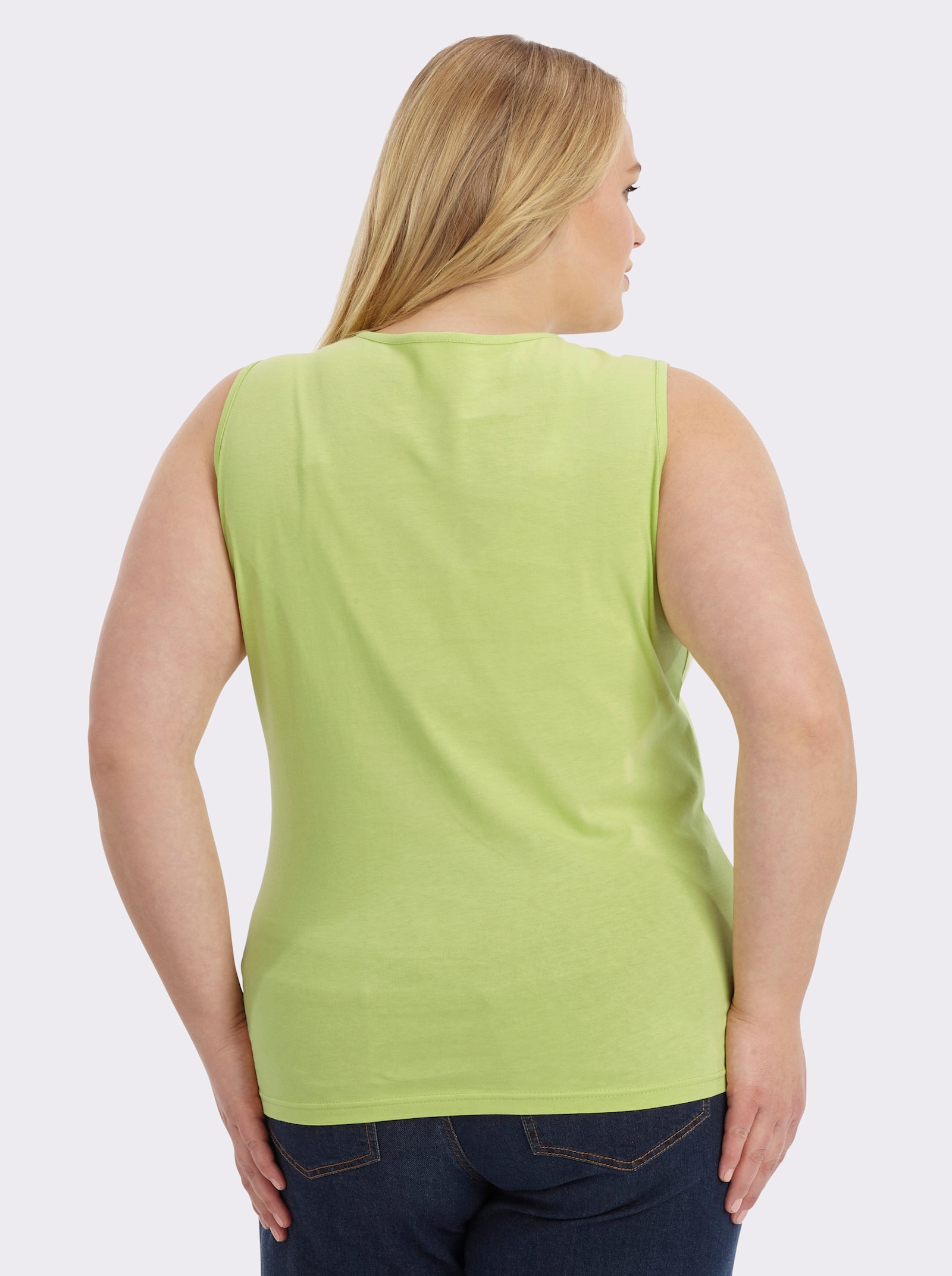Trägertop mit Rundhals-Ausschnitt - grün