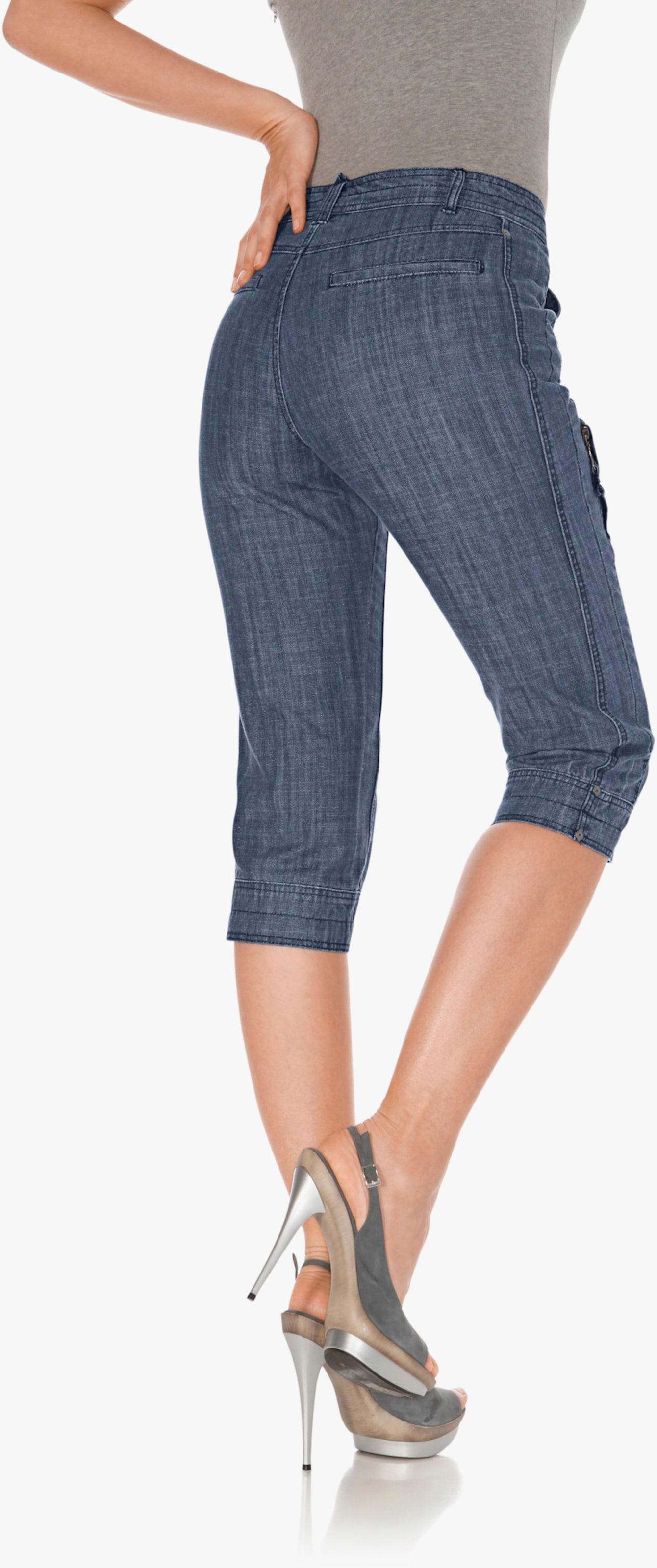 heine Caprihose aus Baumwoll-Stretch - blue denim