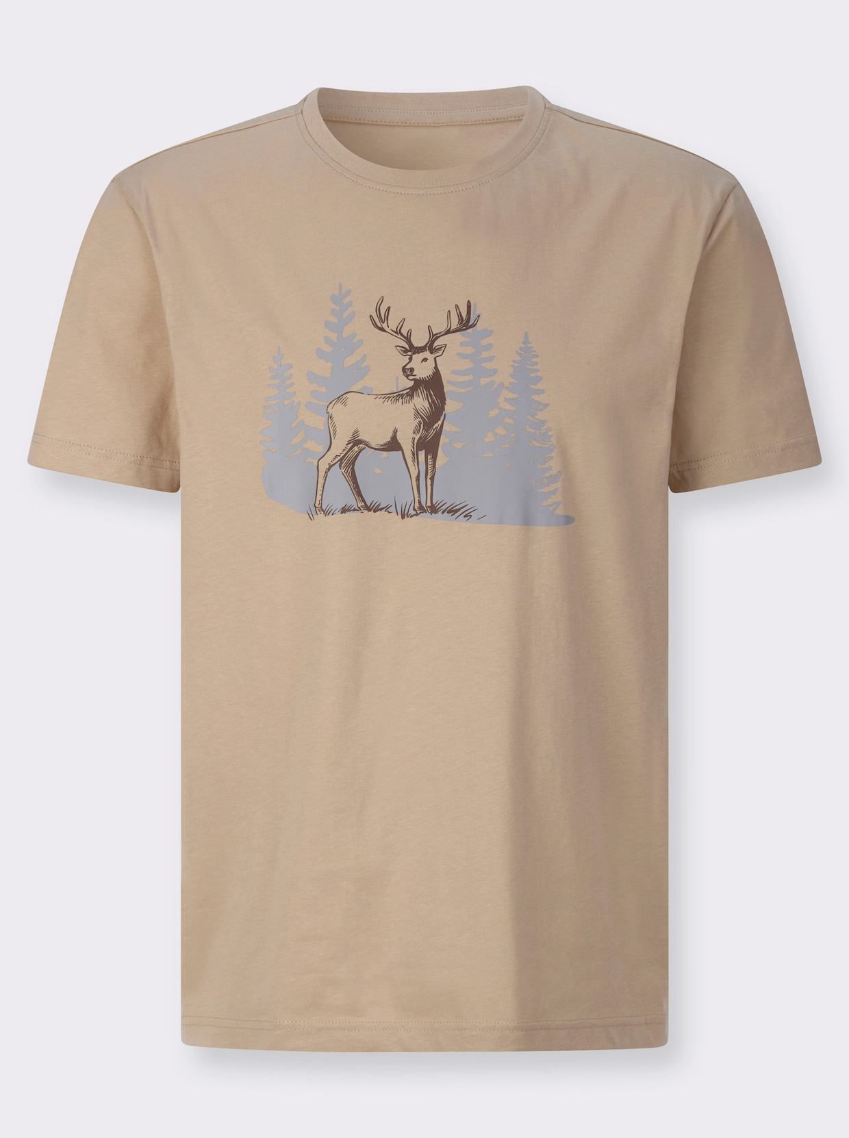Kurzarmshirt - beige