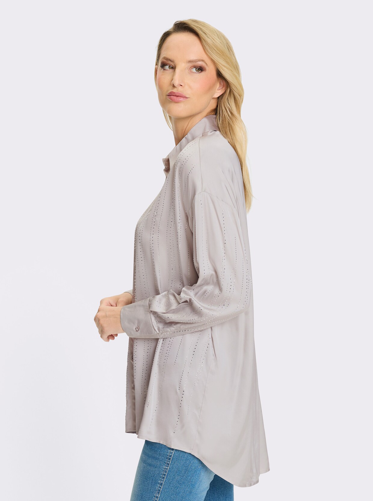 heine Longbluse - hellgrau