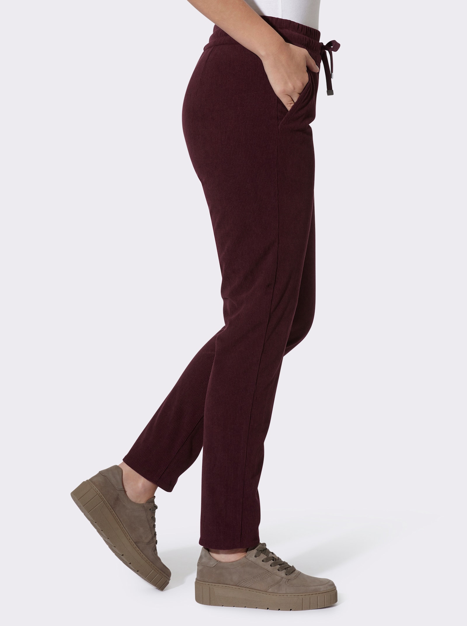heine Cordhose mit Dehnbund - burgund